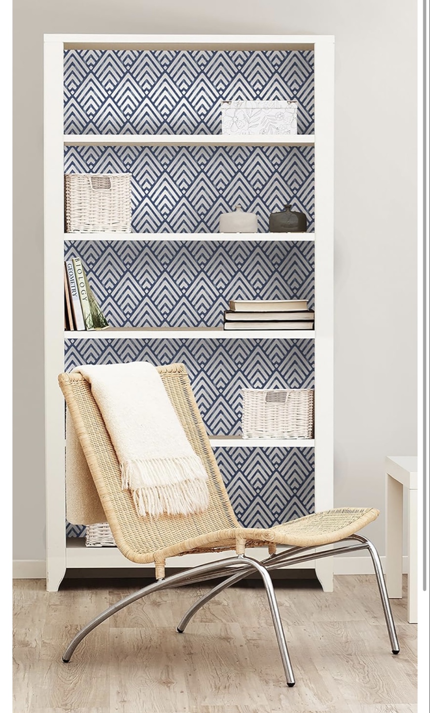 Peel and Stick Wallpaper - Deep Blue Arrowhead - photo 3