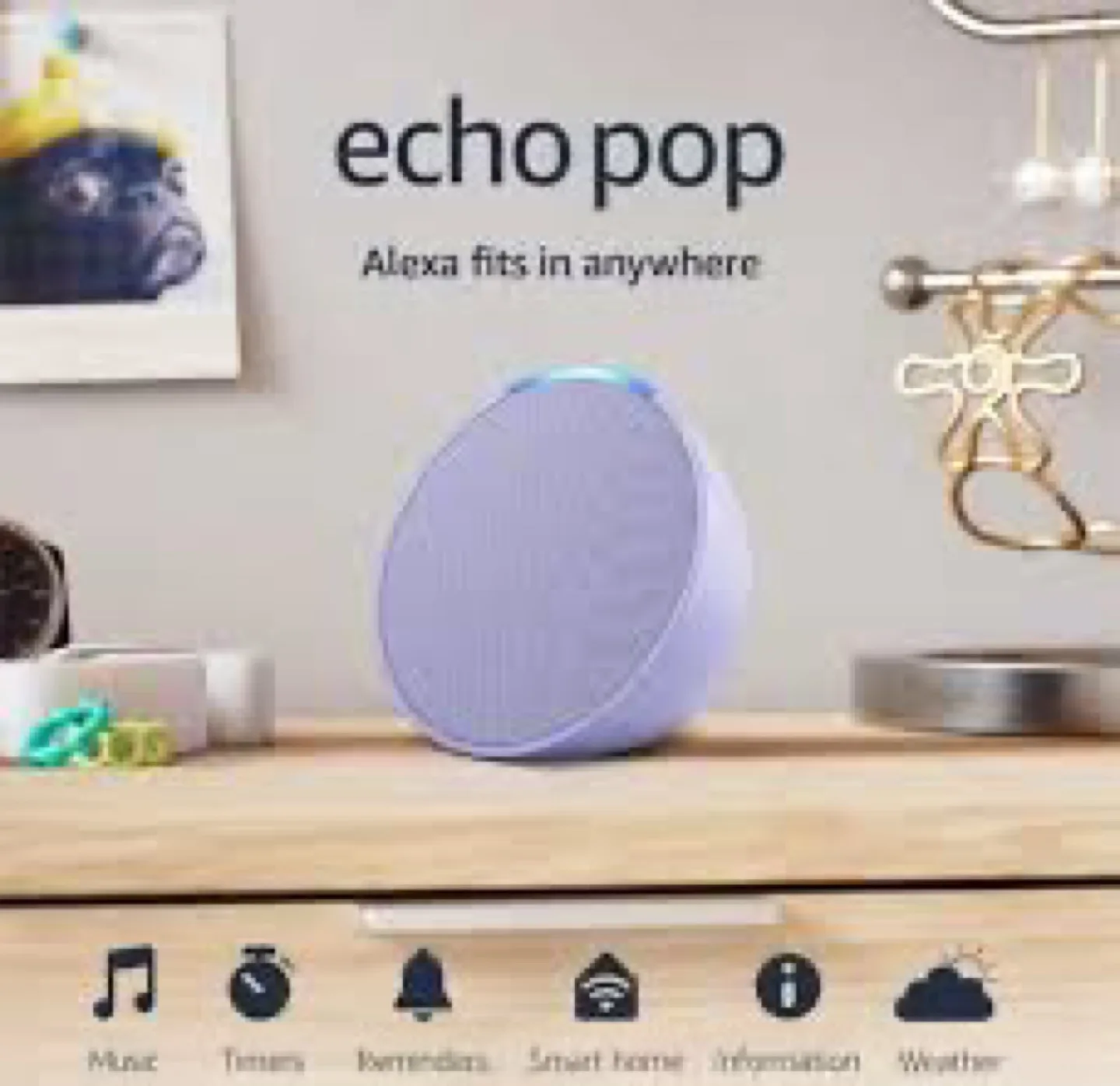 Amazon Echo Pop Smart Speaker - Lavender image indicator(3)