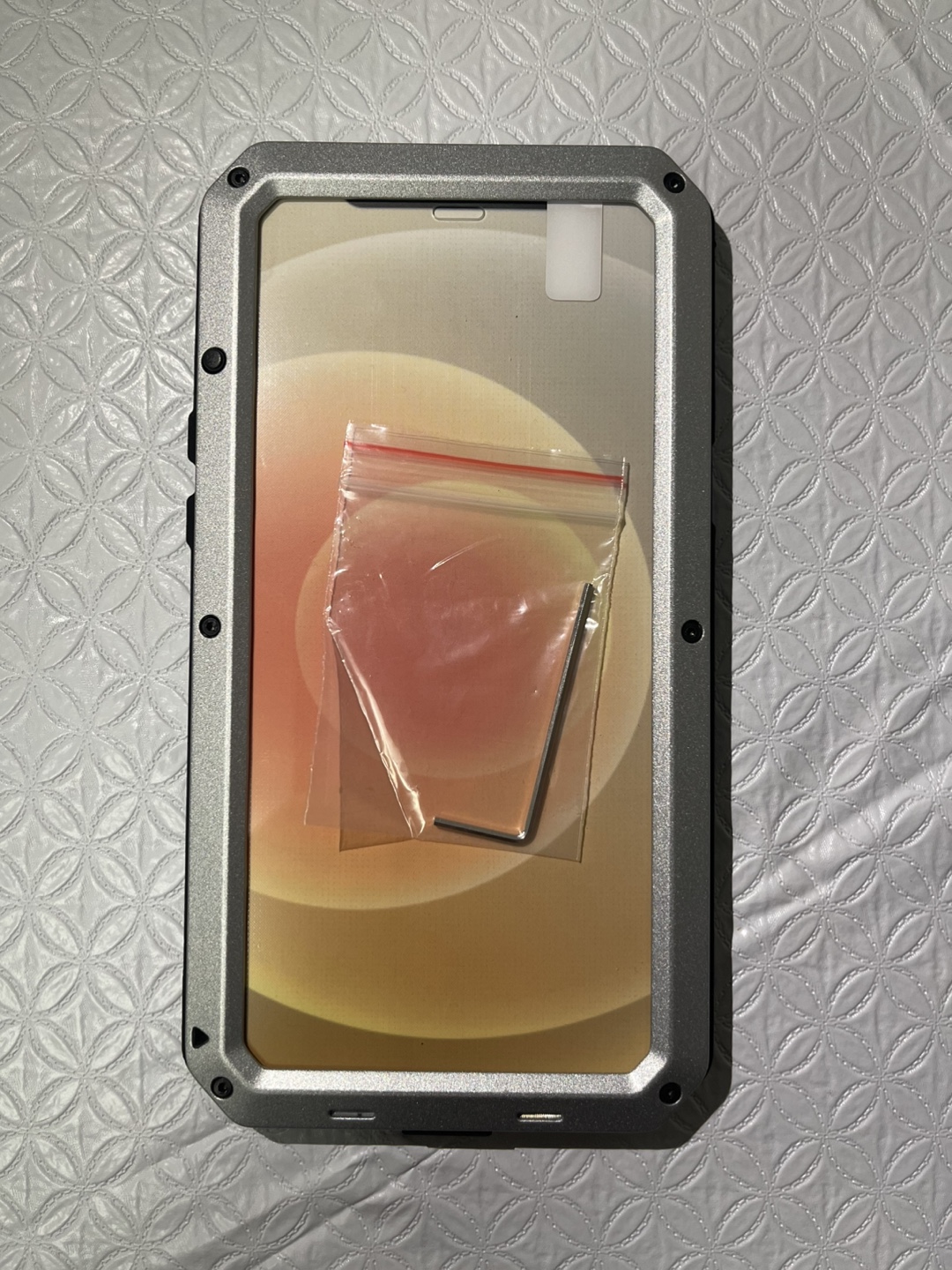 iPhone 12 Pro Max Metal Protective Case - Silver - photo 4