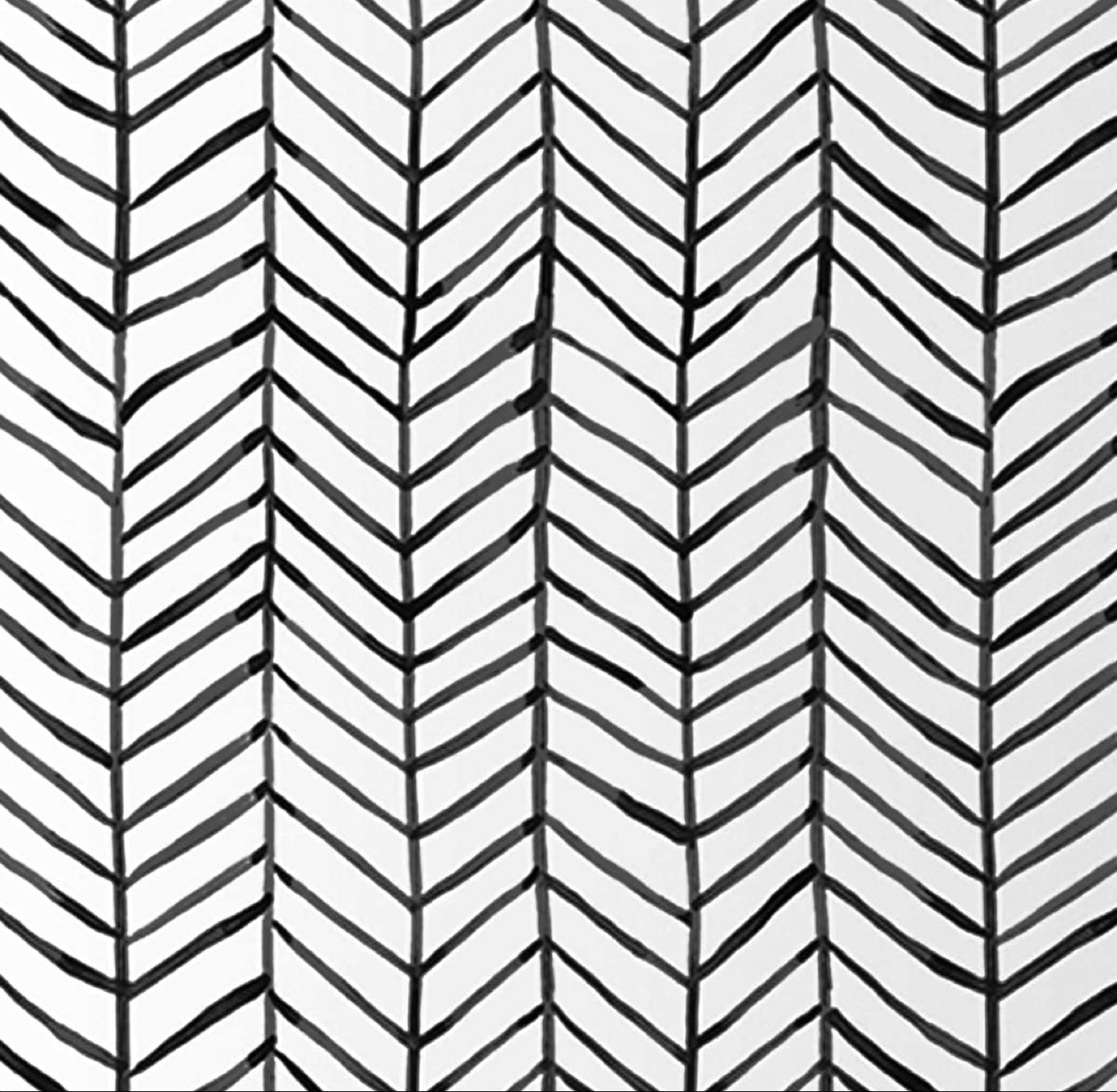 Peel and Stick Wallpaper - Black and White Herringbone