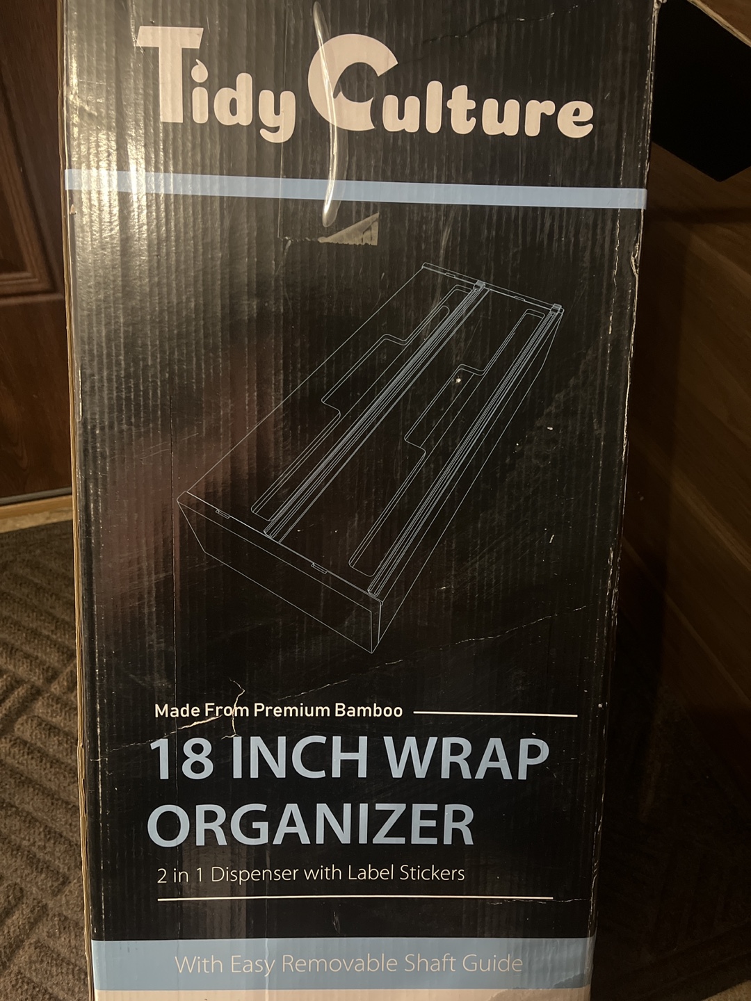 Tidy Culture 18-Inch Bamboo Wrap Organizer - photo 2