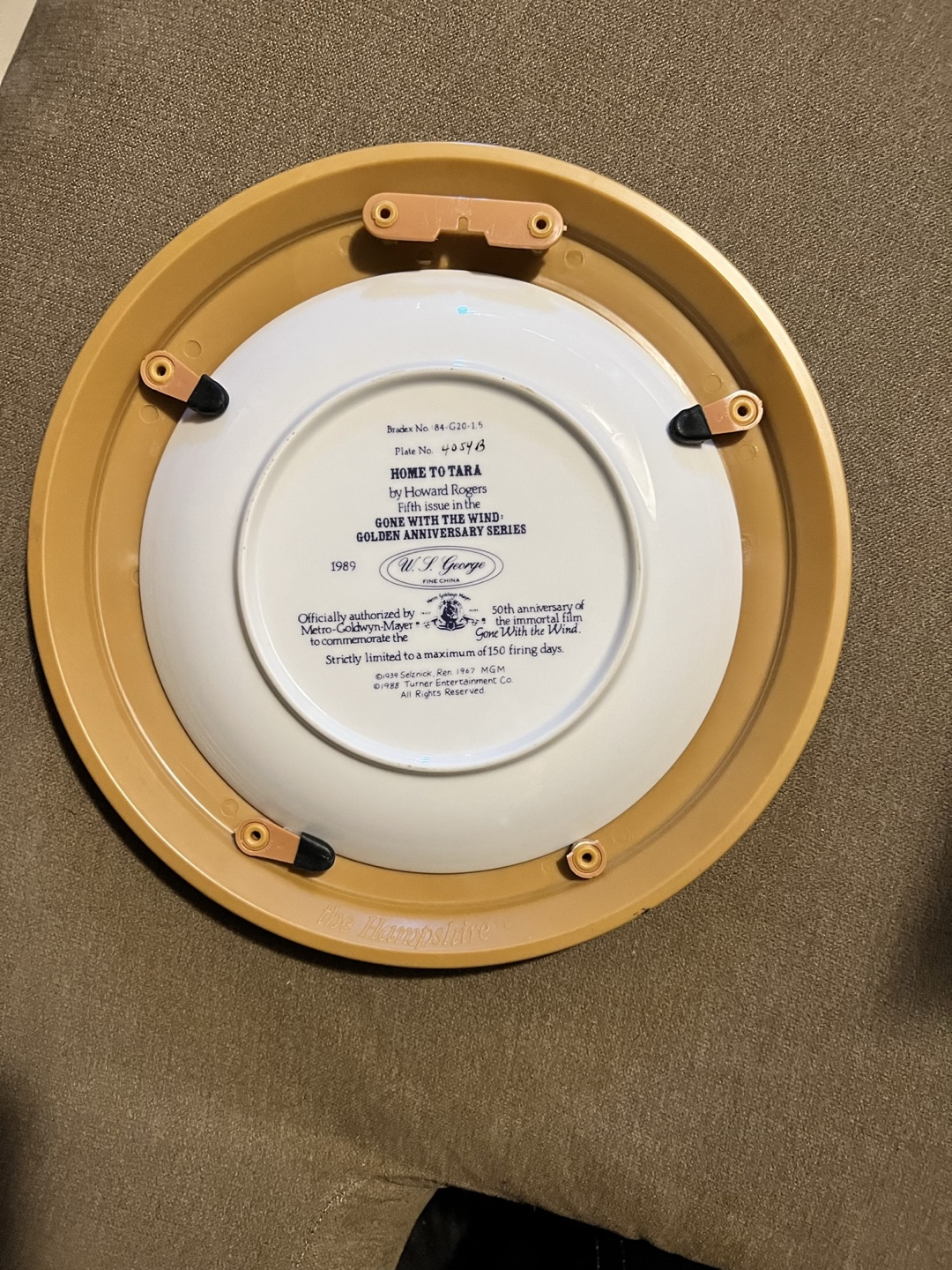 Gone With The Wind Collector Plate - photo 2