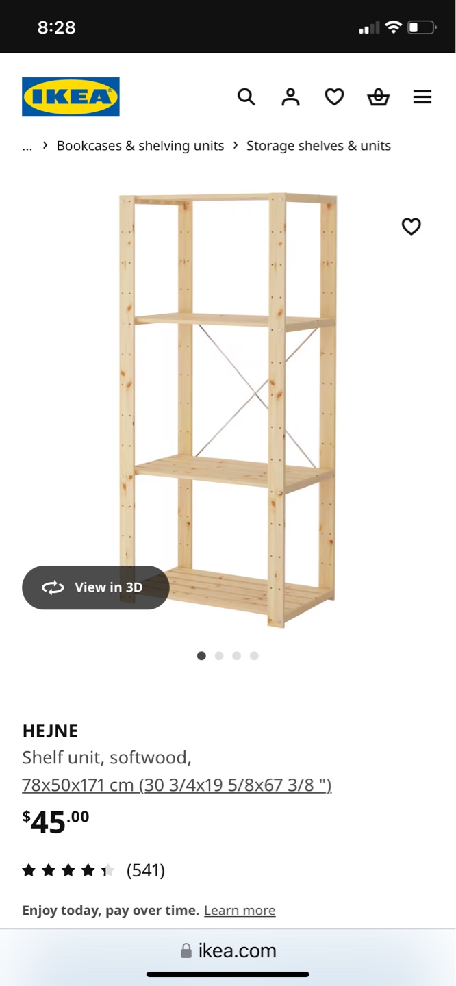 IKEA HEJNE Shelf Unit - Softwood