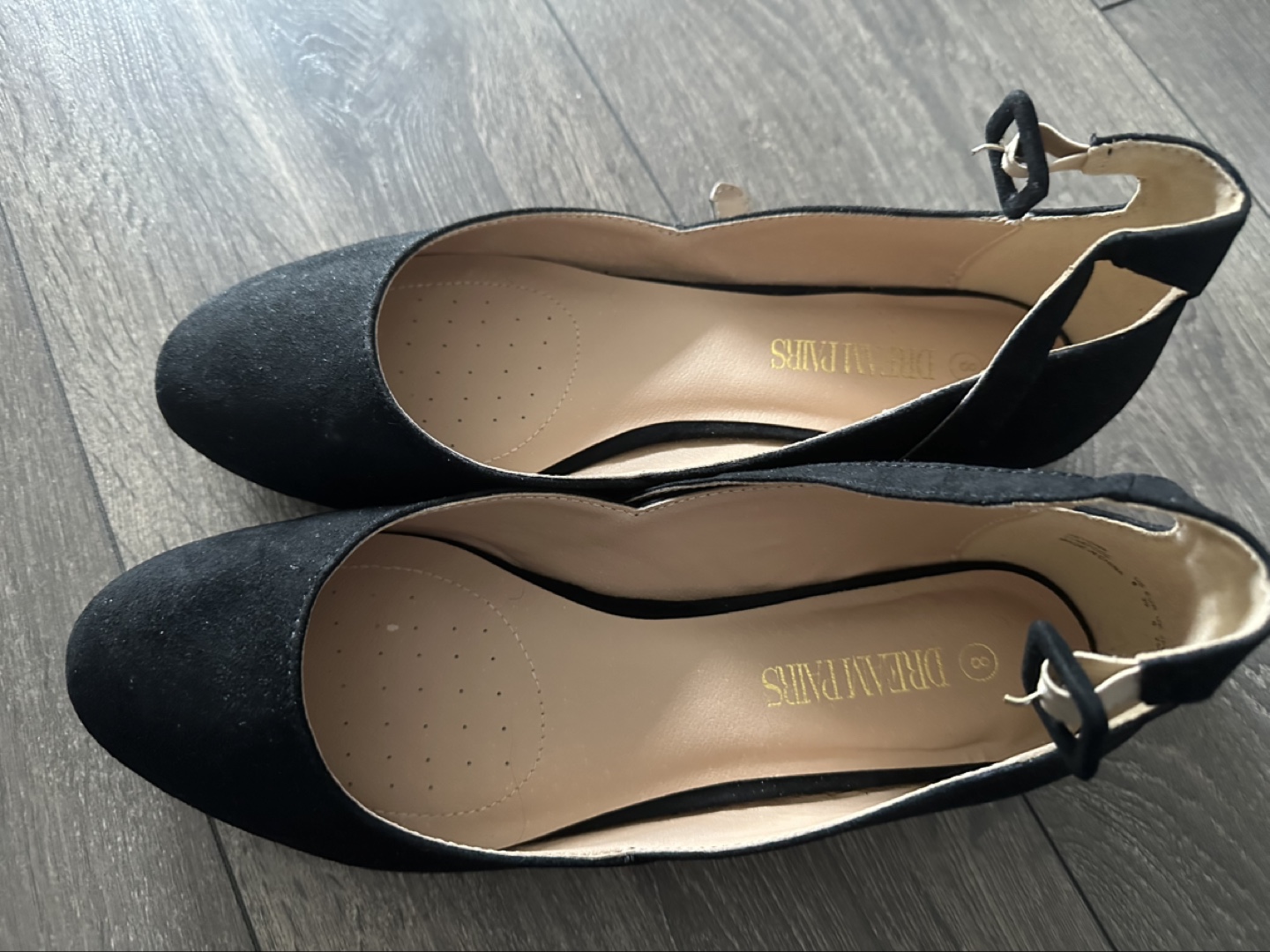 Black Suede Dream Pairs Ankle Strap Ballerinas - photo 2