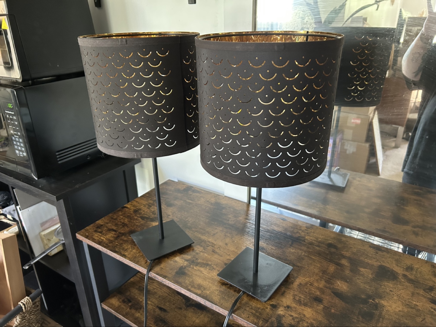 Black & Gold IKEA NYMÖ Table Lamps - Available Apr 27