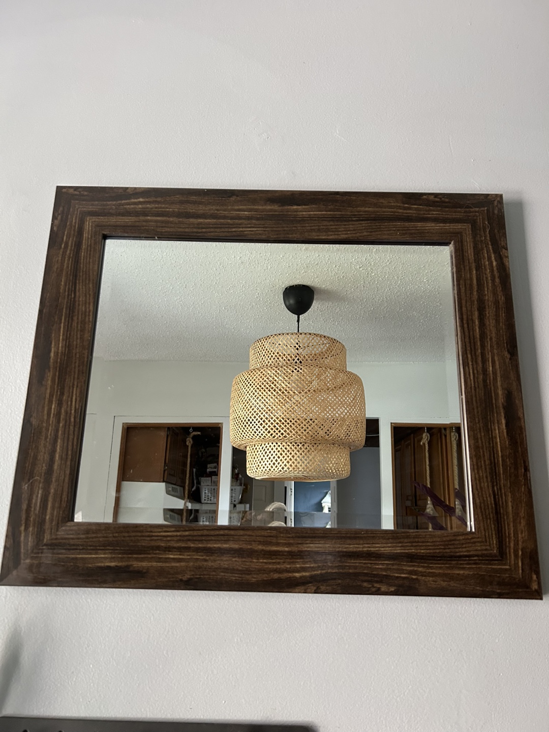 Medium Wood Framed Mirror