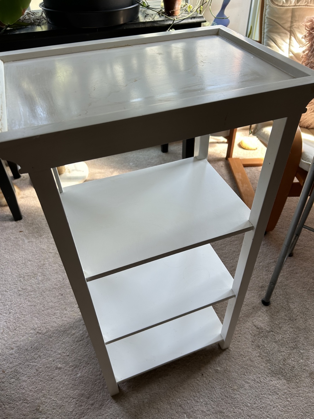White 3-Shelf Storage Unit - photo 2