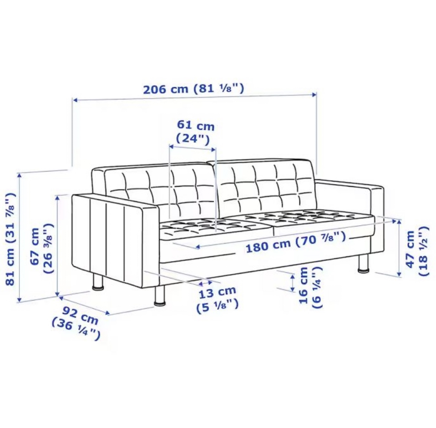 IKEA Kivik 2-seat Sofa - Dark Grey