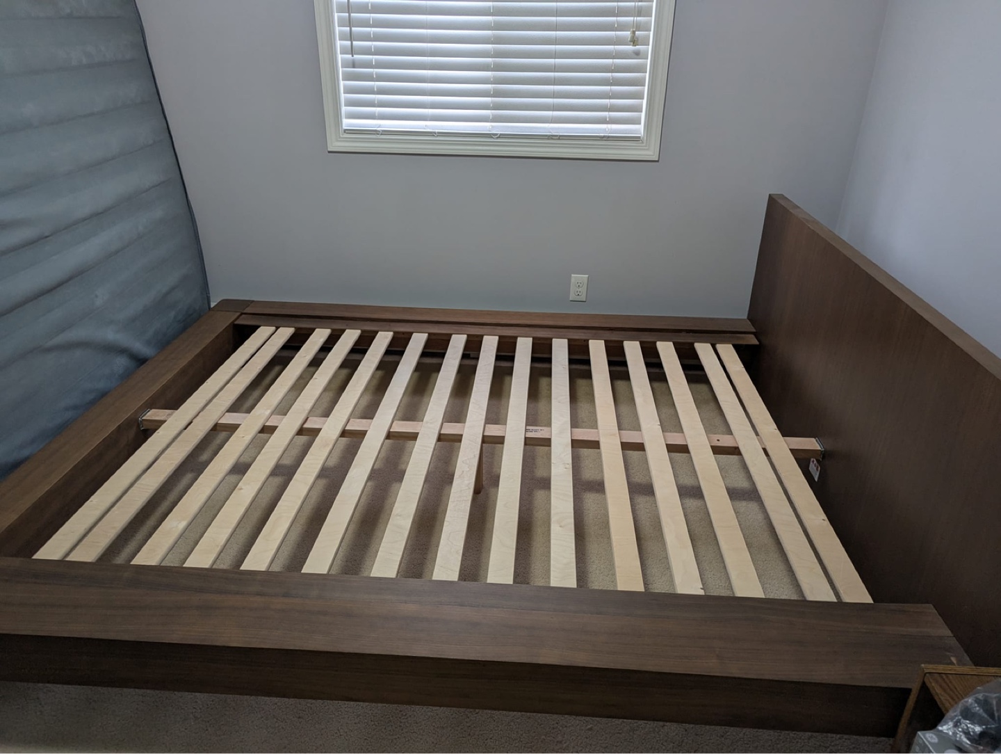 Queen Platform Bed Frame, very rarely used. - photo 5