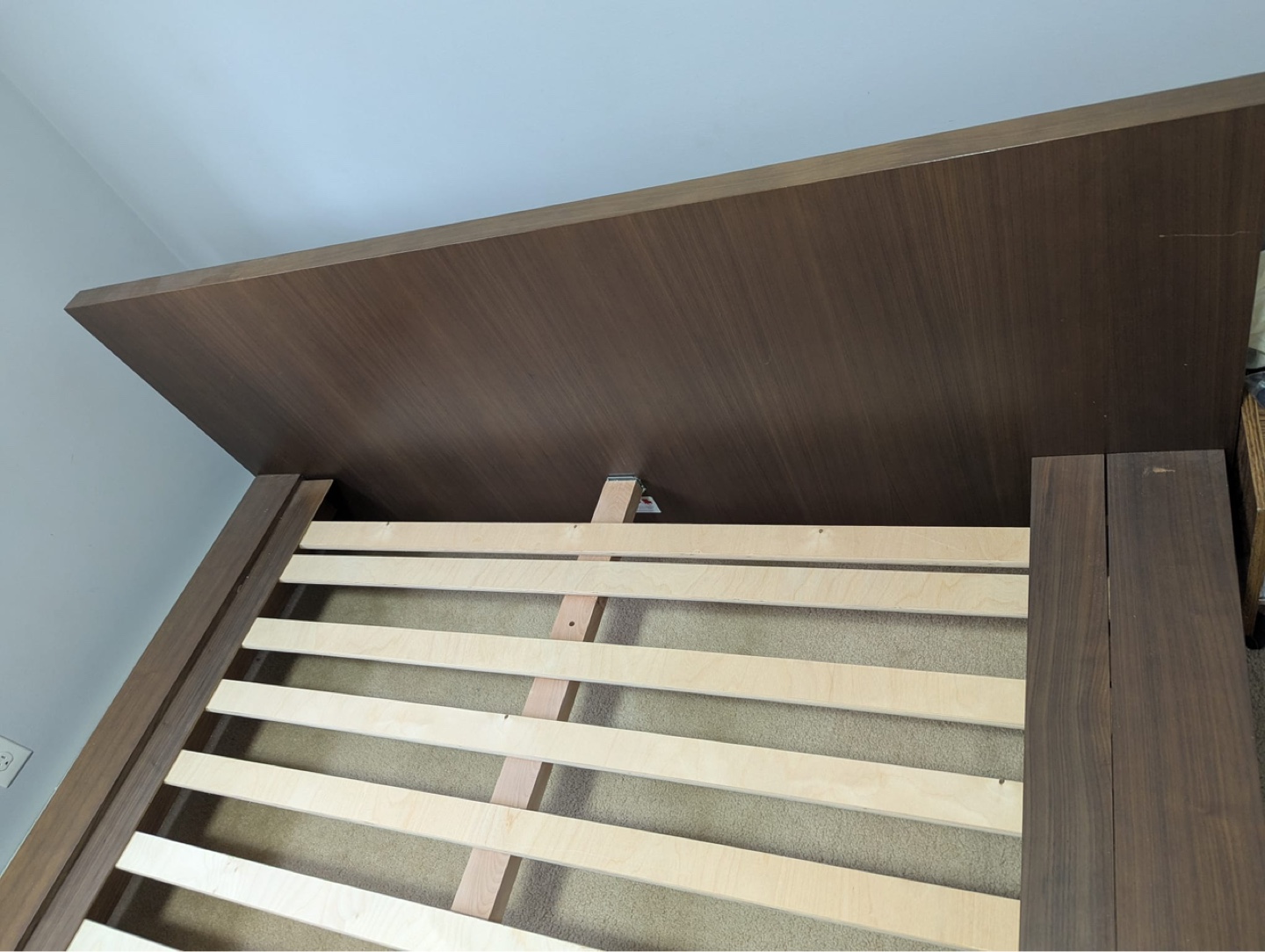 Queen Platform Bed Frame, very rarely used. - photo 4