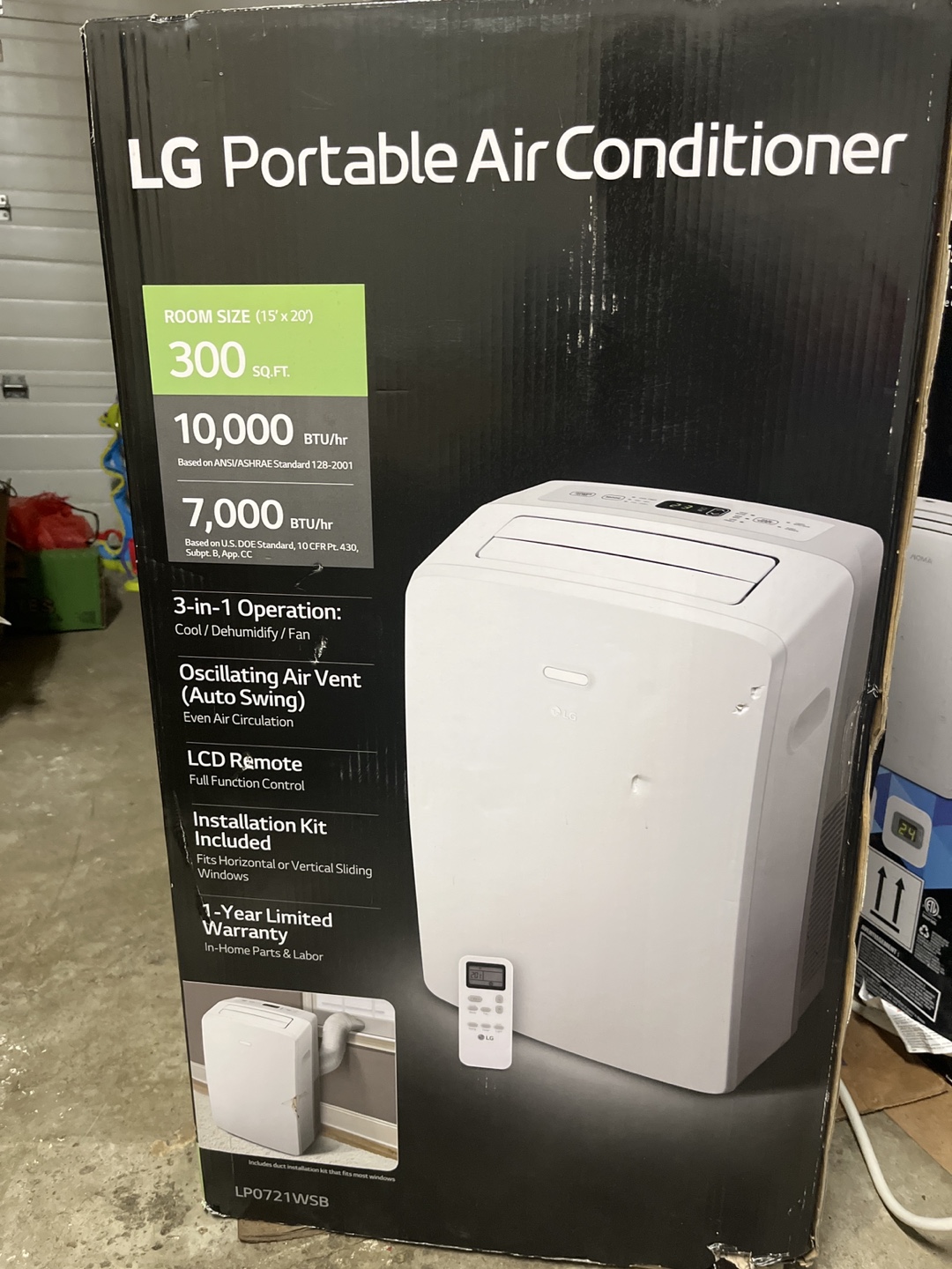 LG LP0721WSB Portable Air Conditioner - 10,000 BTU
