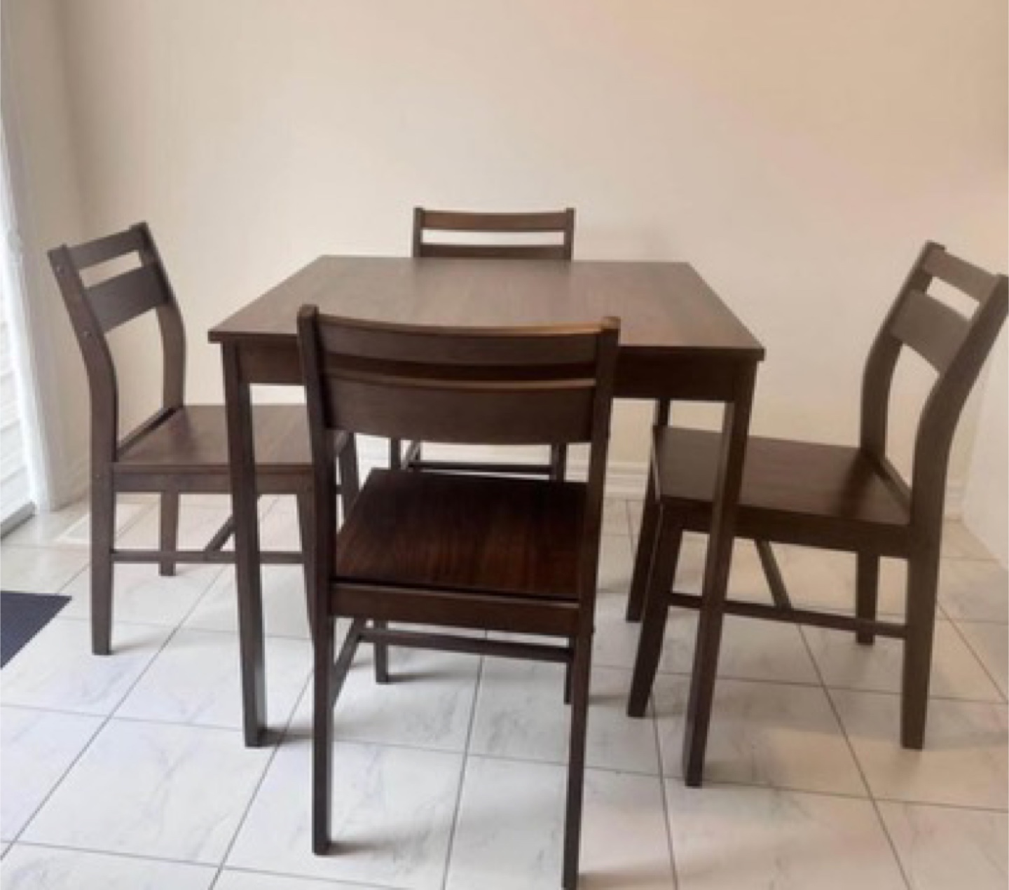 Dark Brown 4-Piece Dining Set