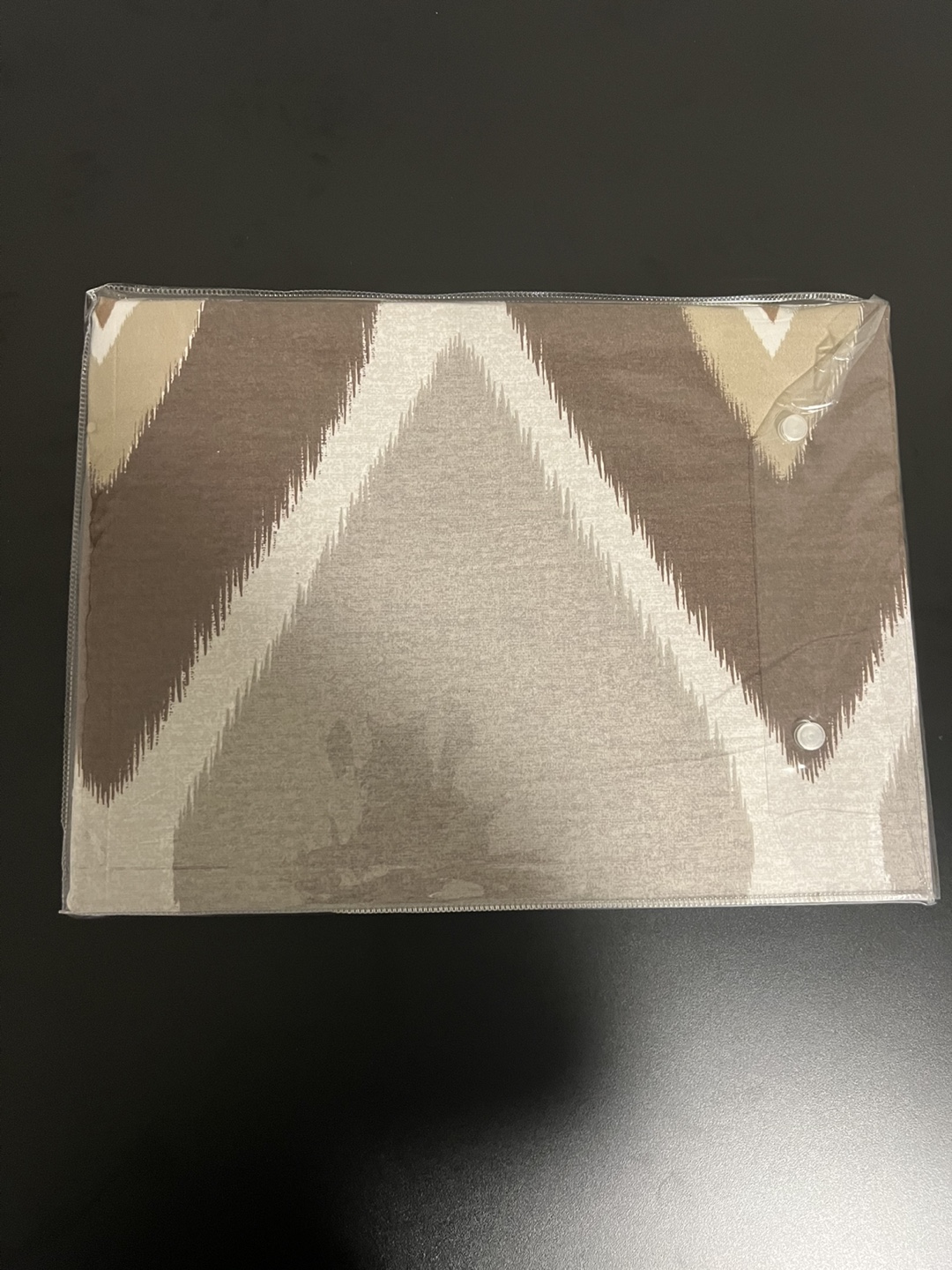 3-Piece Bed Sheet Set - Brown Geometric Pattern - photo 2