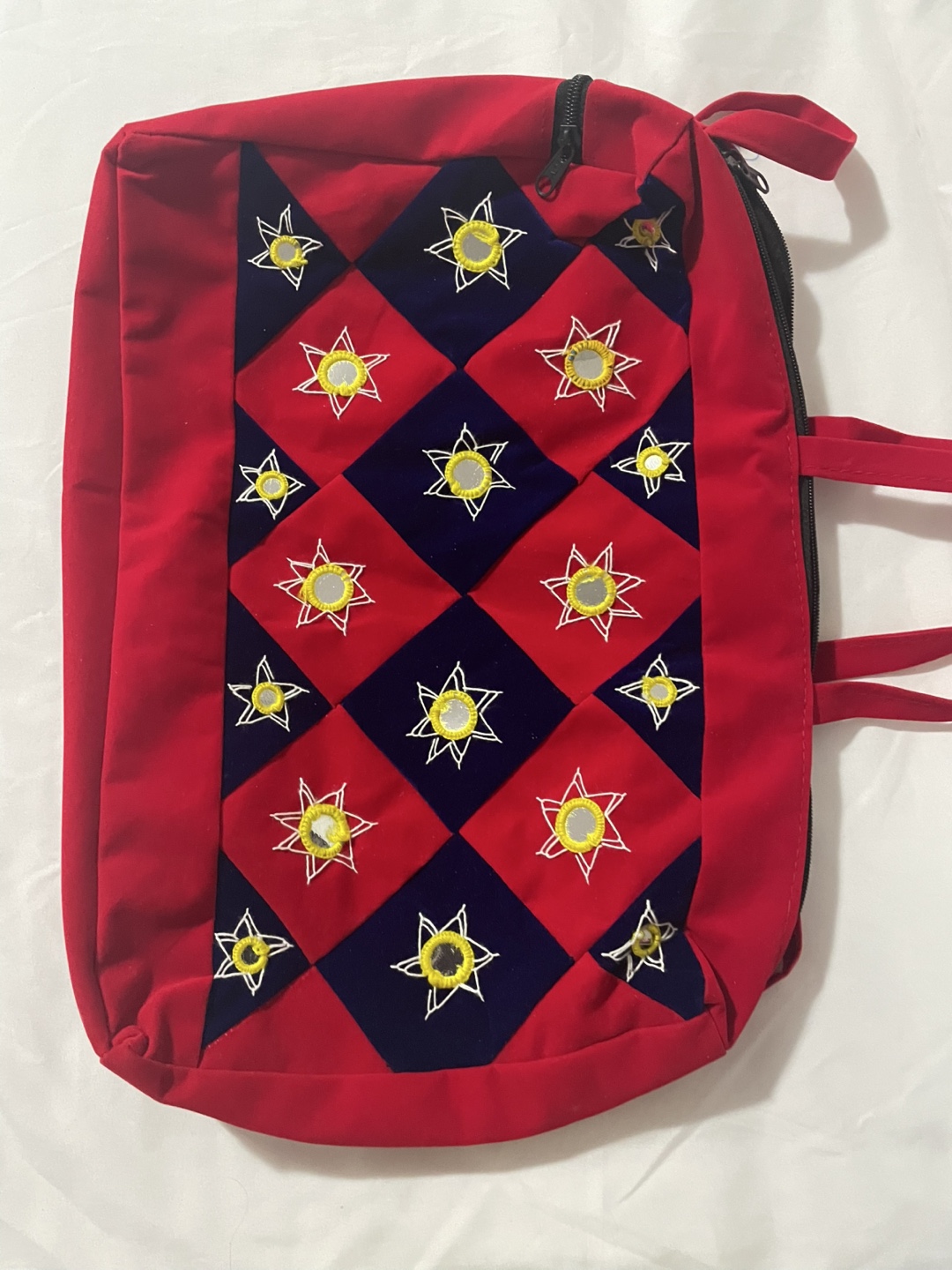 Red and Blue Embroidered Tote Bag - photo 4