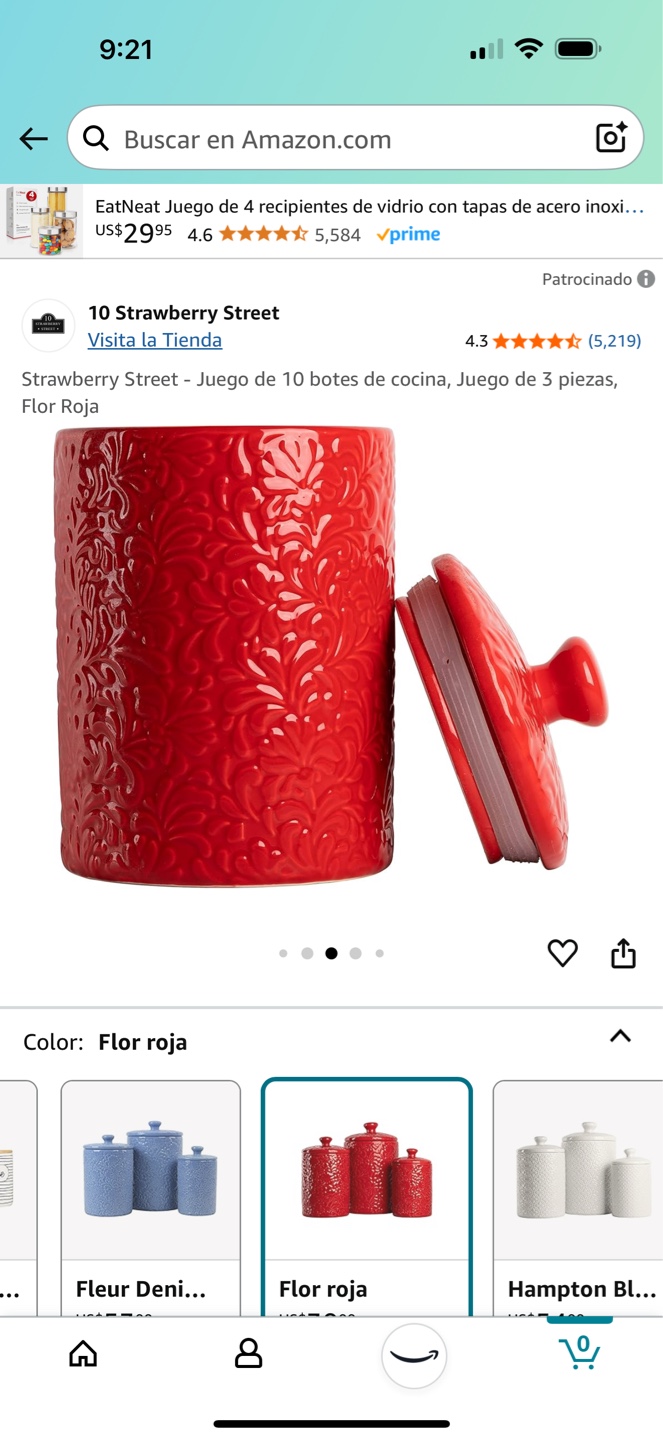 Strawberry Street Red 3-Piece Canister Set - photo 3
