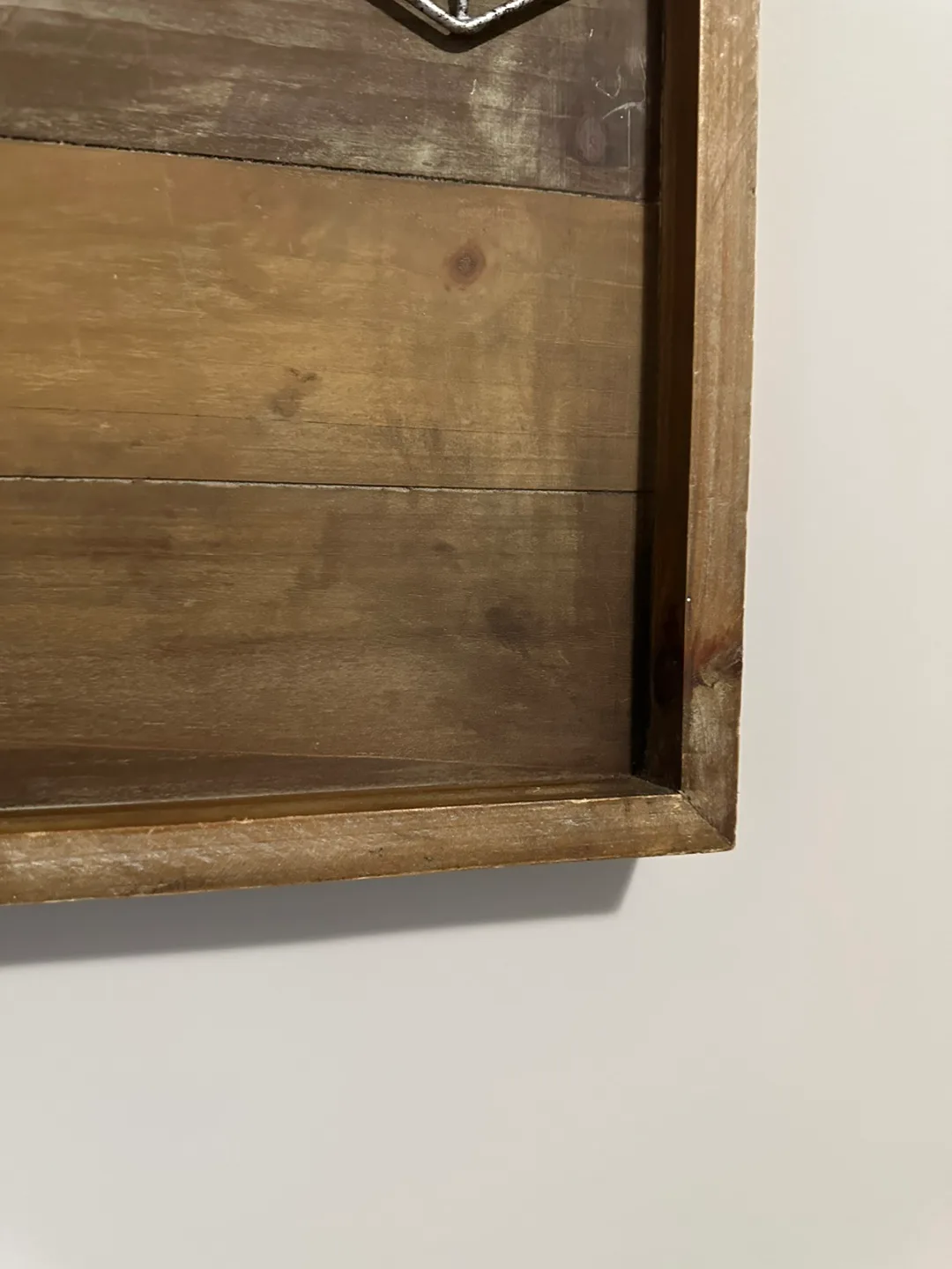 Geometric Metal Wall Decor on Reclaimed Wood image indicator(3)