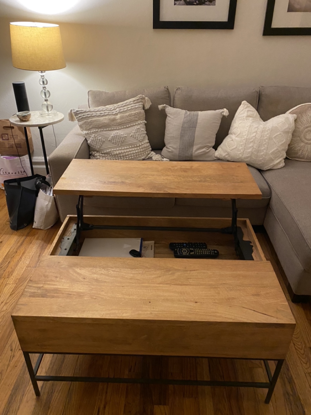 West Elm Industrial Storage Pop-Up Coffee Table - photo 4
