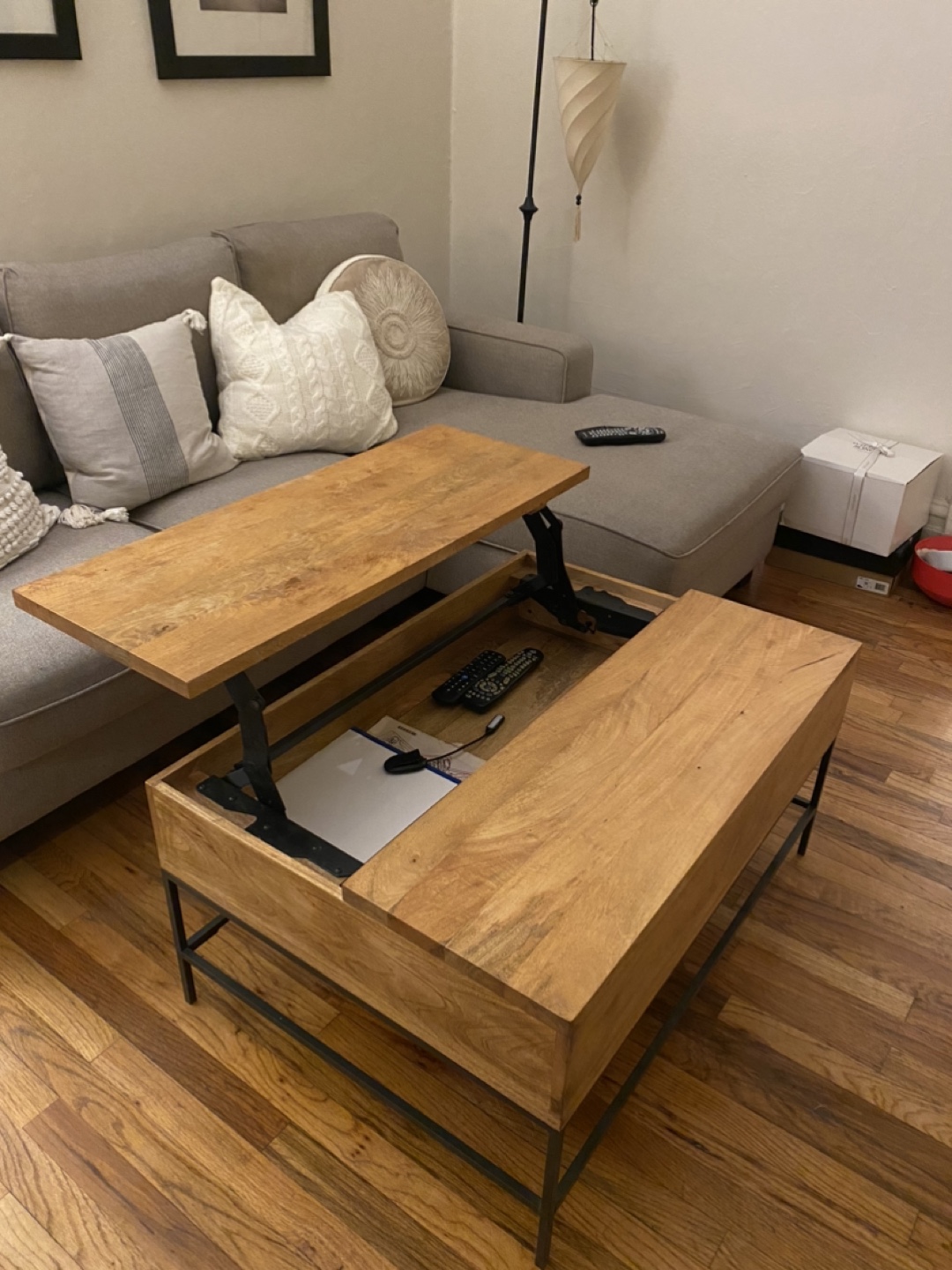 West Elm Industrial Storage Pop-Up Coffee Table - photo 2