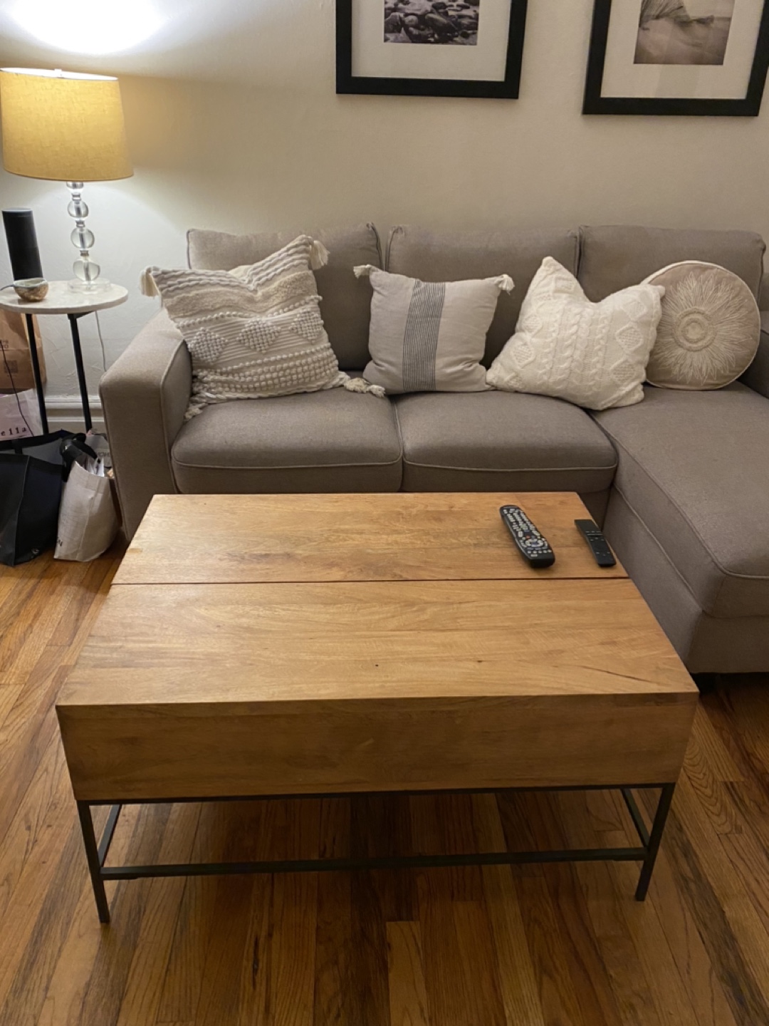 West Elm Industrial Storage Pop-Up Coffee Table