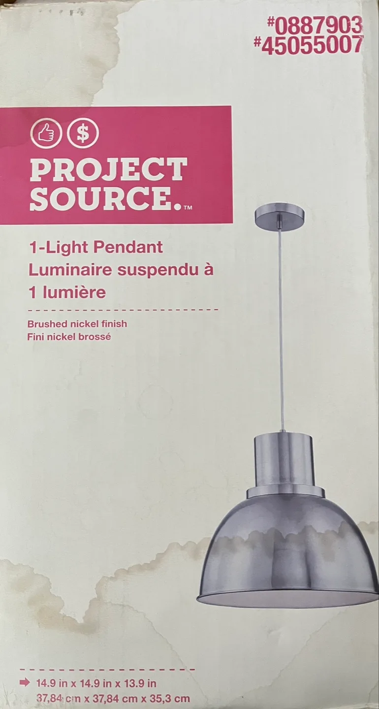 New Brushed Nickel Pendant Light Fixture image indicator(6)