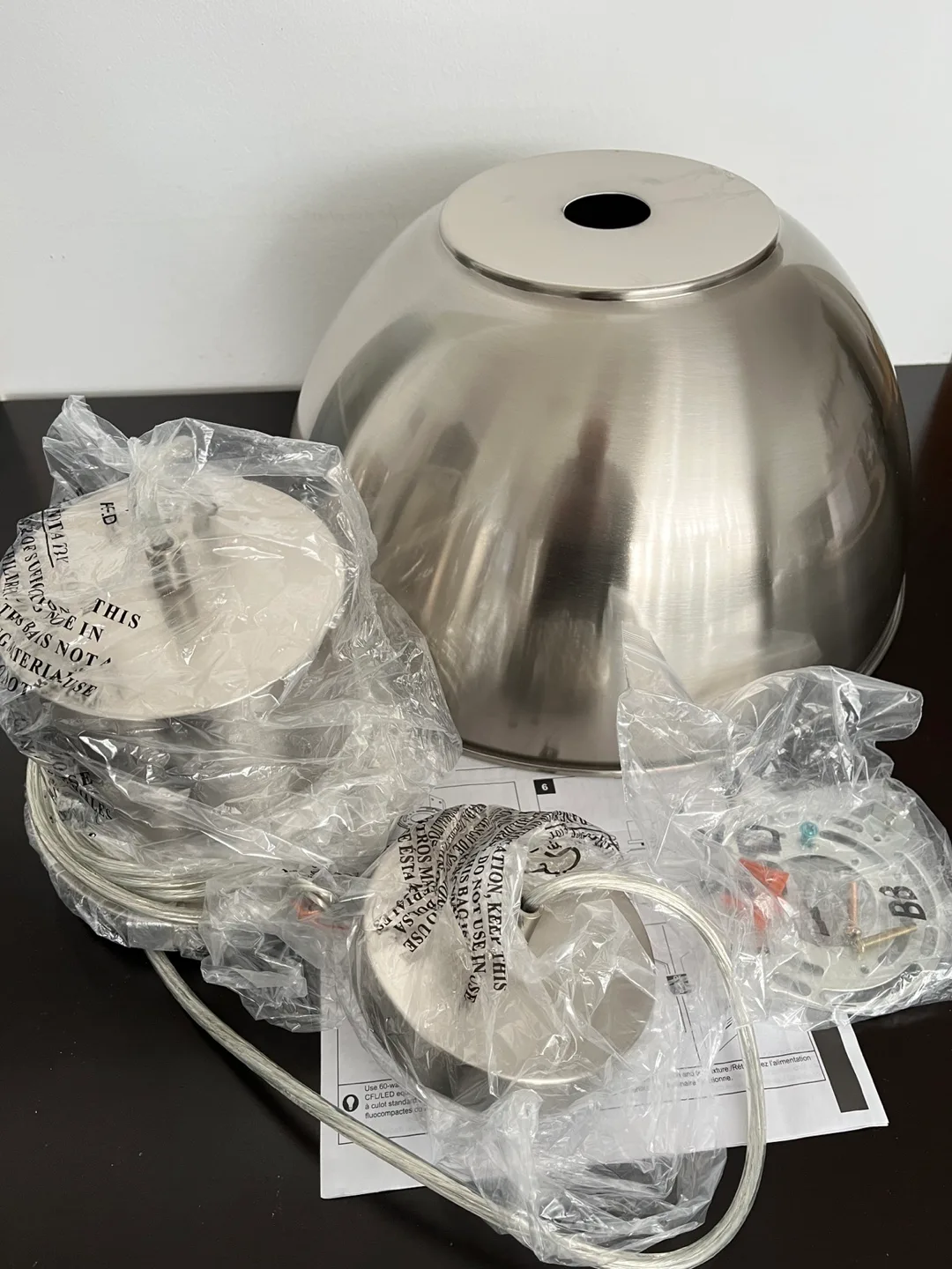 New Brushed Nickel Pendant Light Fixture image indicator(4)