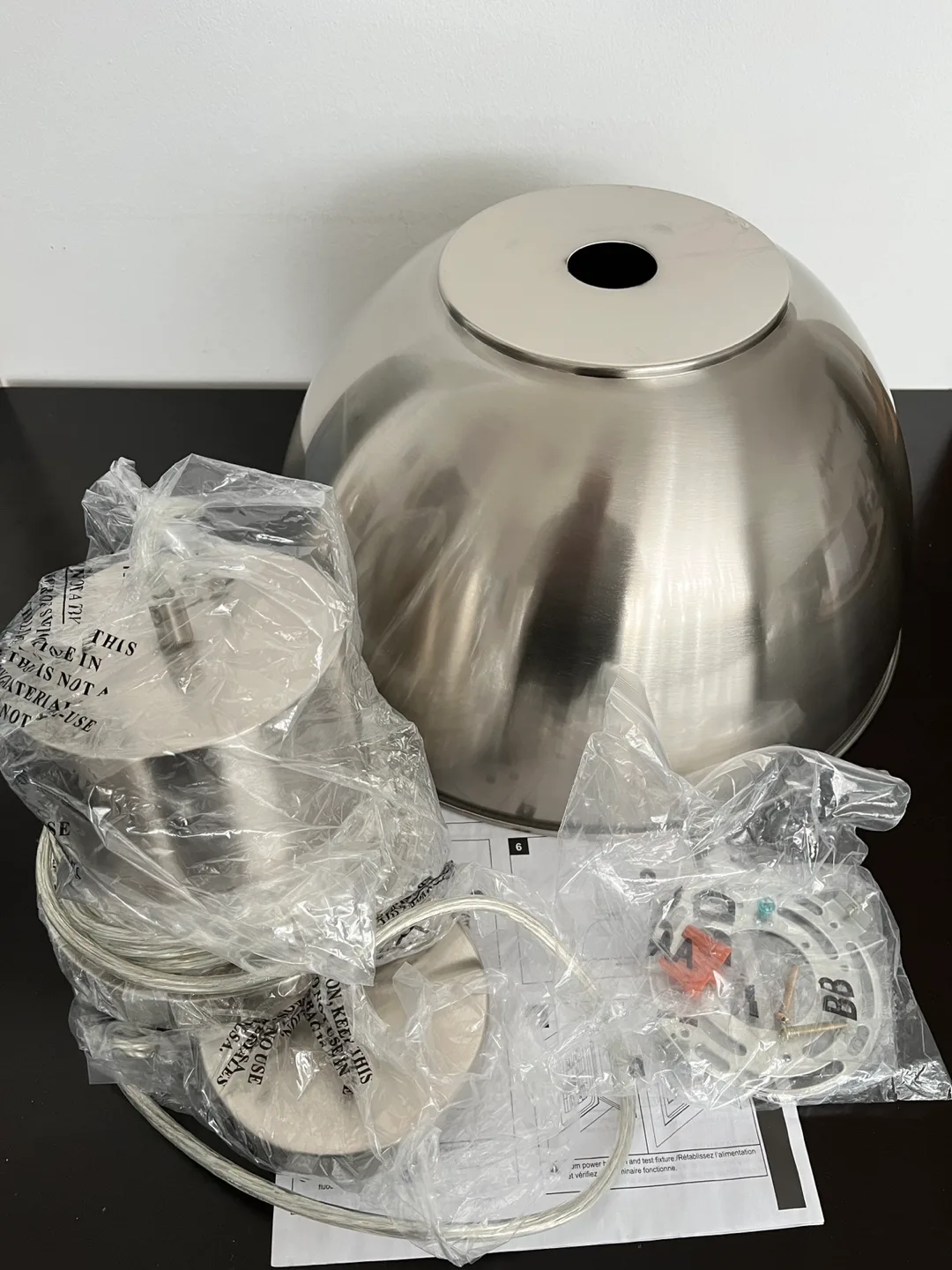 New Brushed Nickel Pendant Light Fixture image indicator(3)