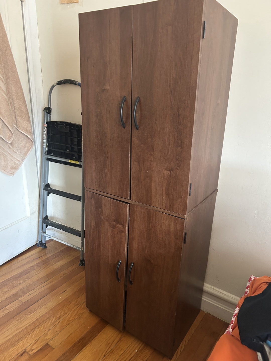 Stackable Wood Storage Cabinet