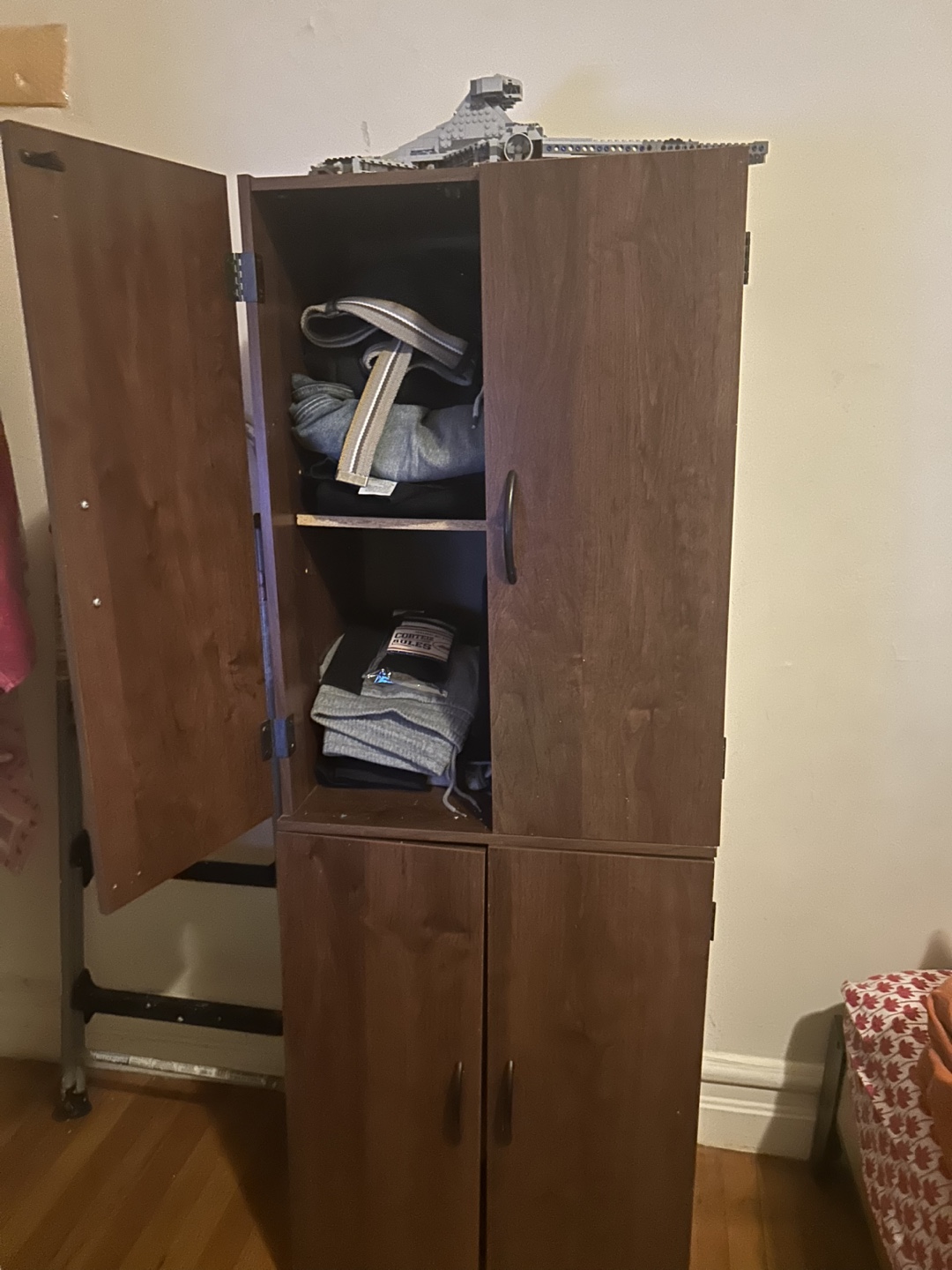 Stackable Wood Storage Cabinet - photo 2