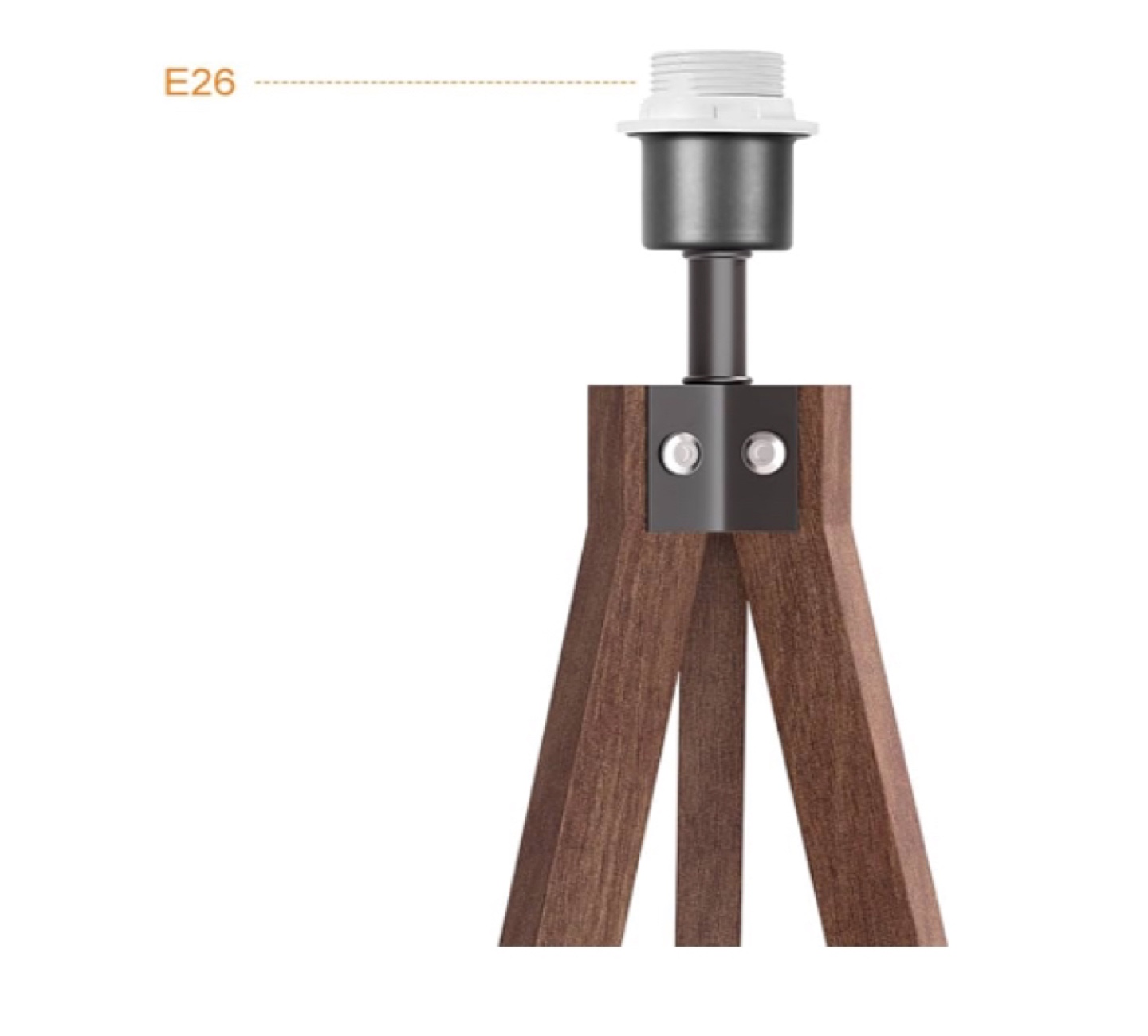 Tripod Floor Lamp with Linen Shade - photo 3