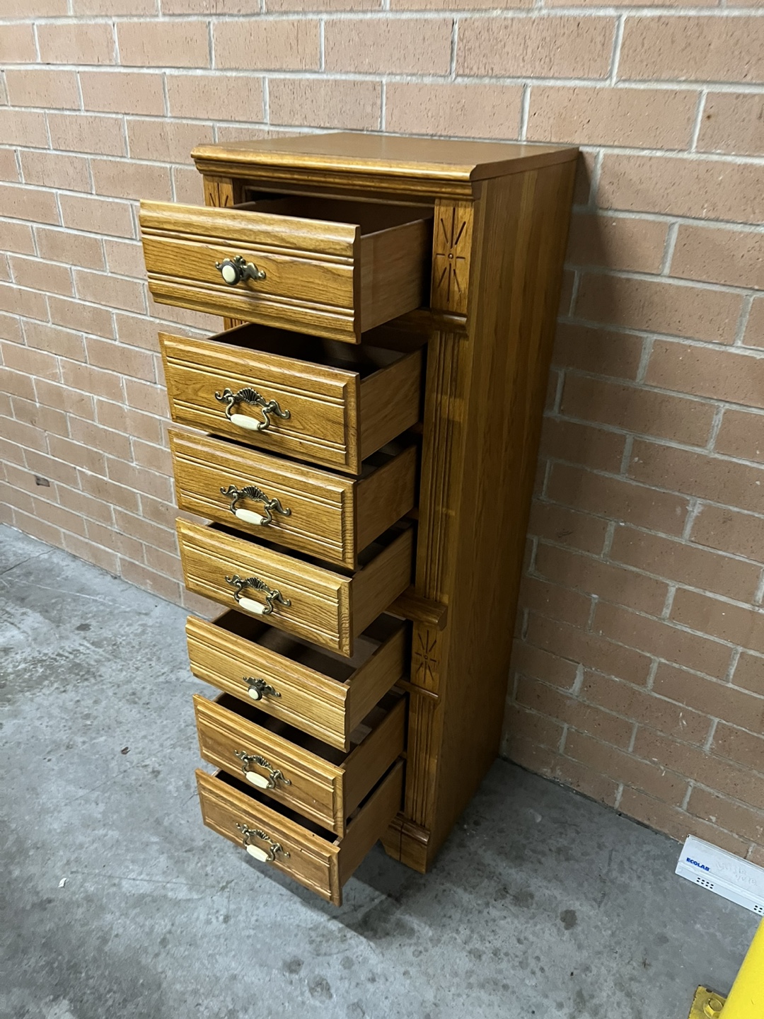 Stanley Tall Wooden Chest of Drawers - photo 2
