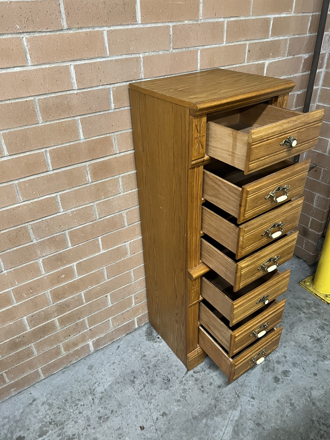Stanley Tall Wooden Chest of Drawers - photo 4