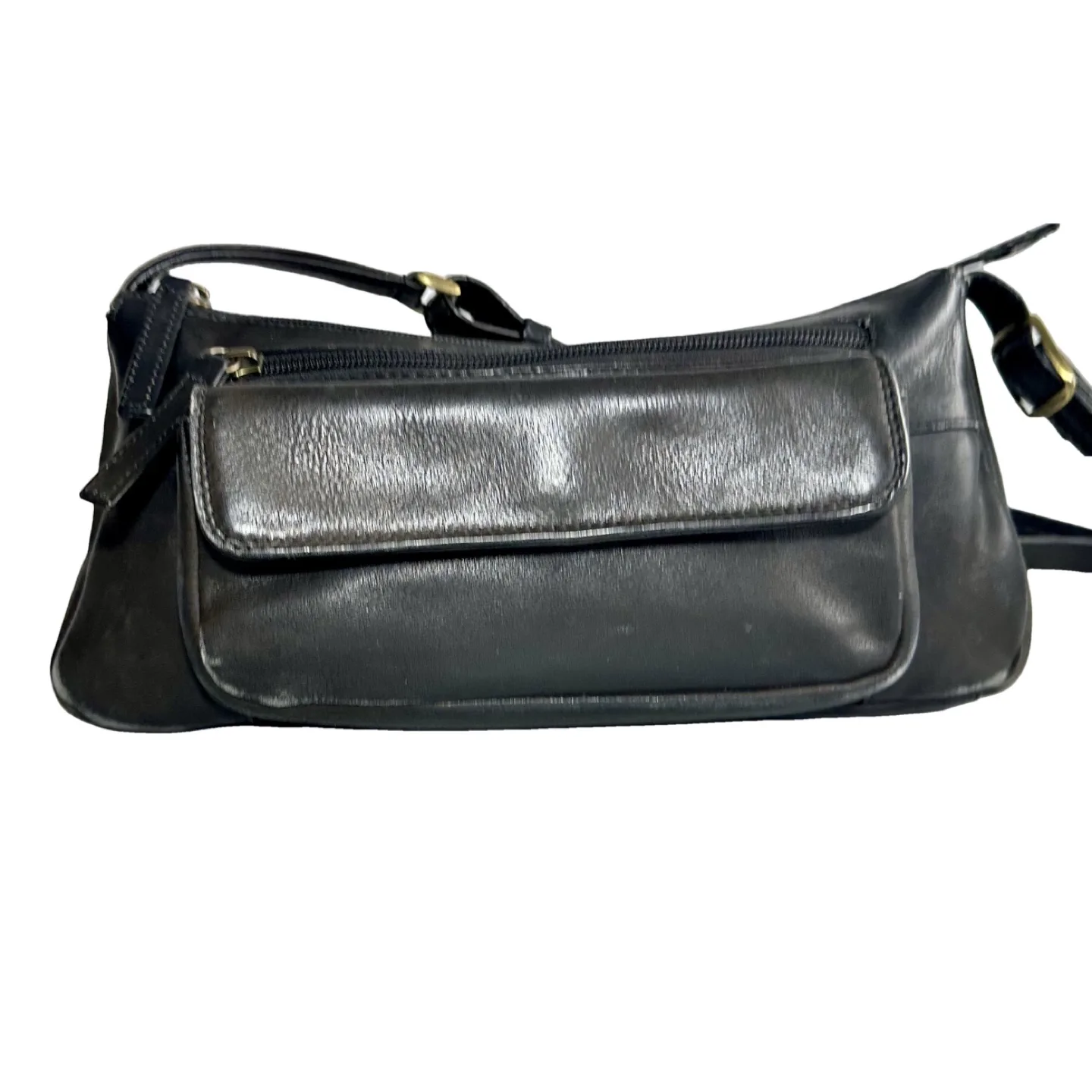 Black Leather Crossbody Bag thumbnail
