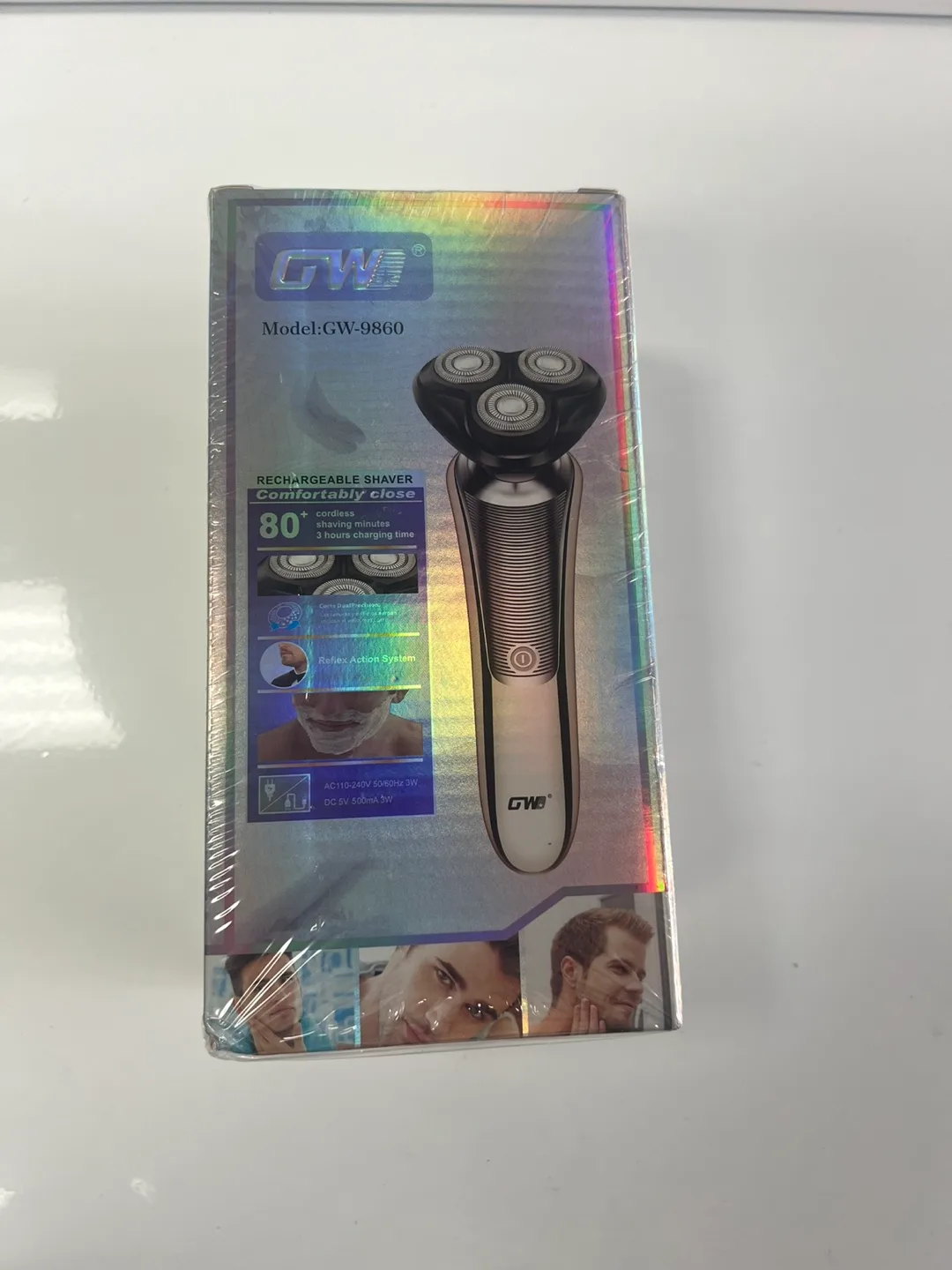 New CW® Rechargeable Rotary Shaver Model GW-9860