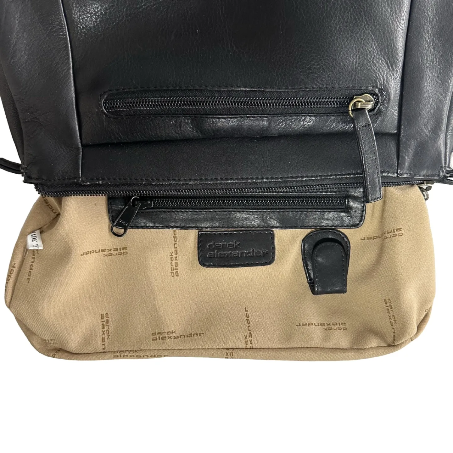 Derek Alexander Black Leather Crossbody Phone Bag image indicator(7)