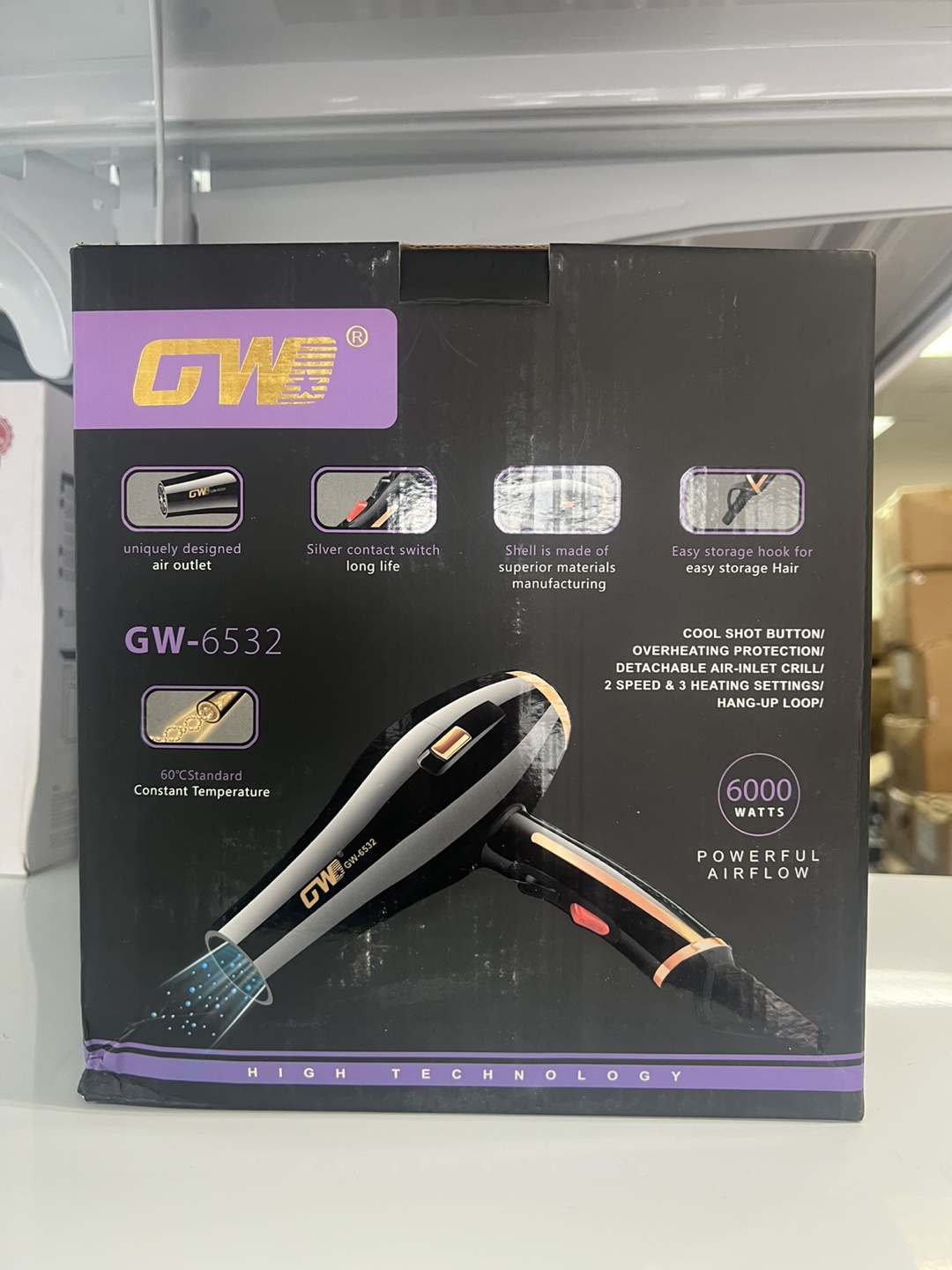 GW 6000 Watts Professional Hair Dryer - GW-6532 - photo 3