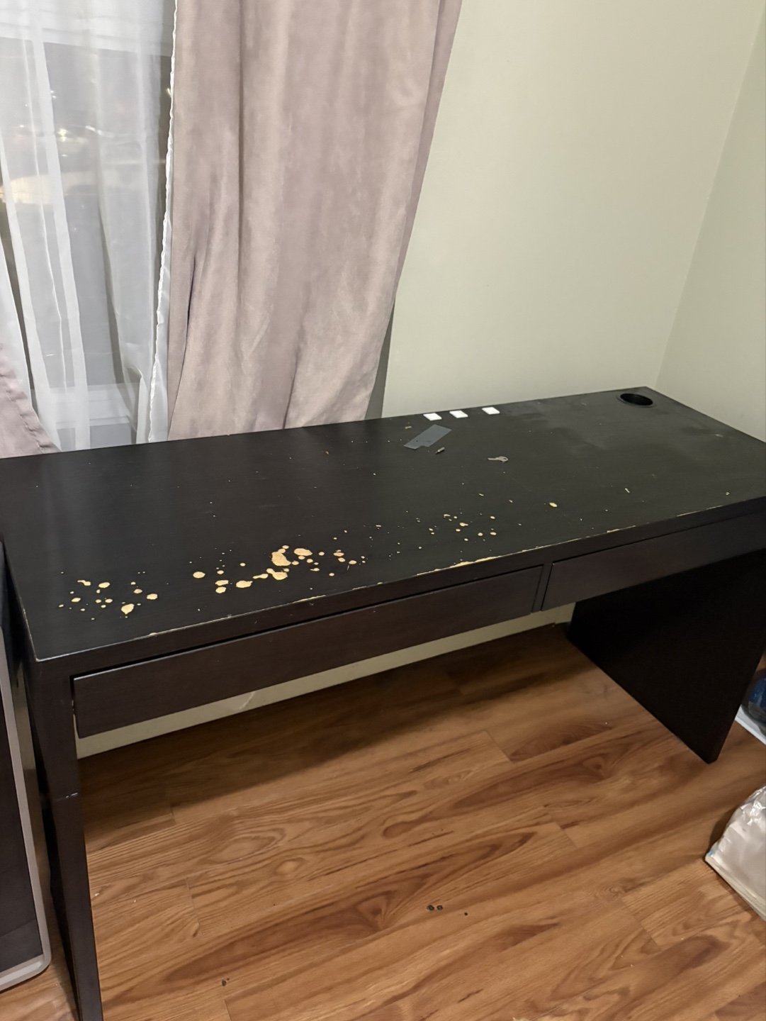 IKEA MICKE Desk - Black-Brown