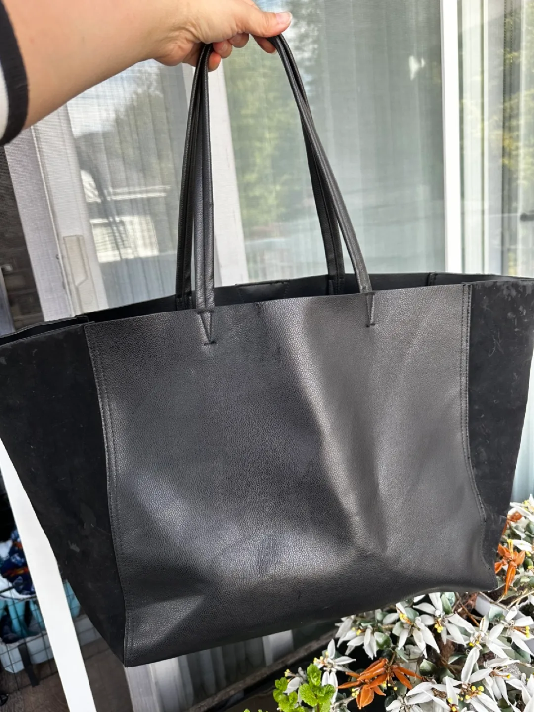 Victoria's Secret Black Tote Bag with Fringe Detail image indicator(3)