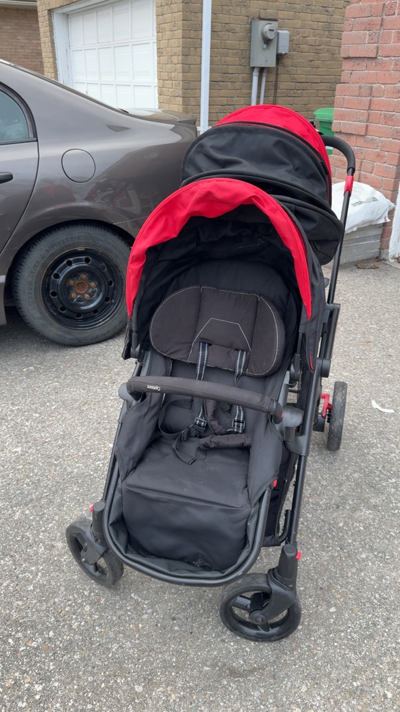 Contours Options Double Stroller - Black and Red - photo 3