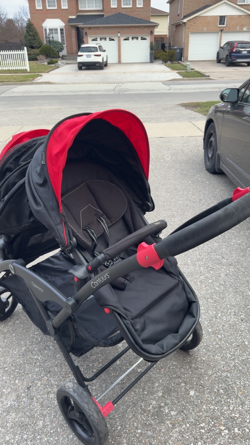 Contours Options Double Stroller - Black and Red - photo 4