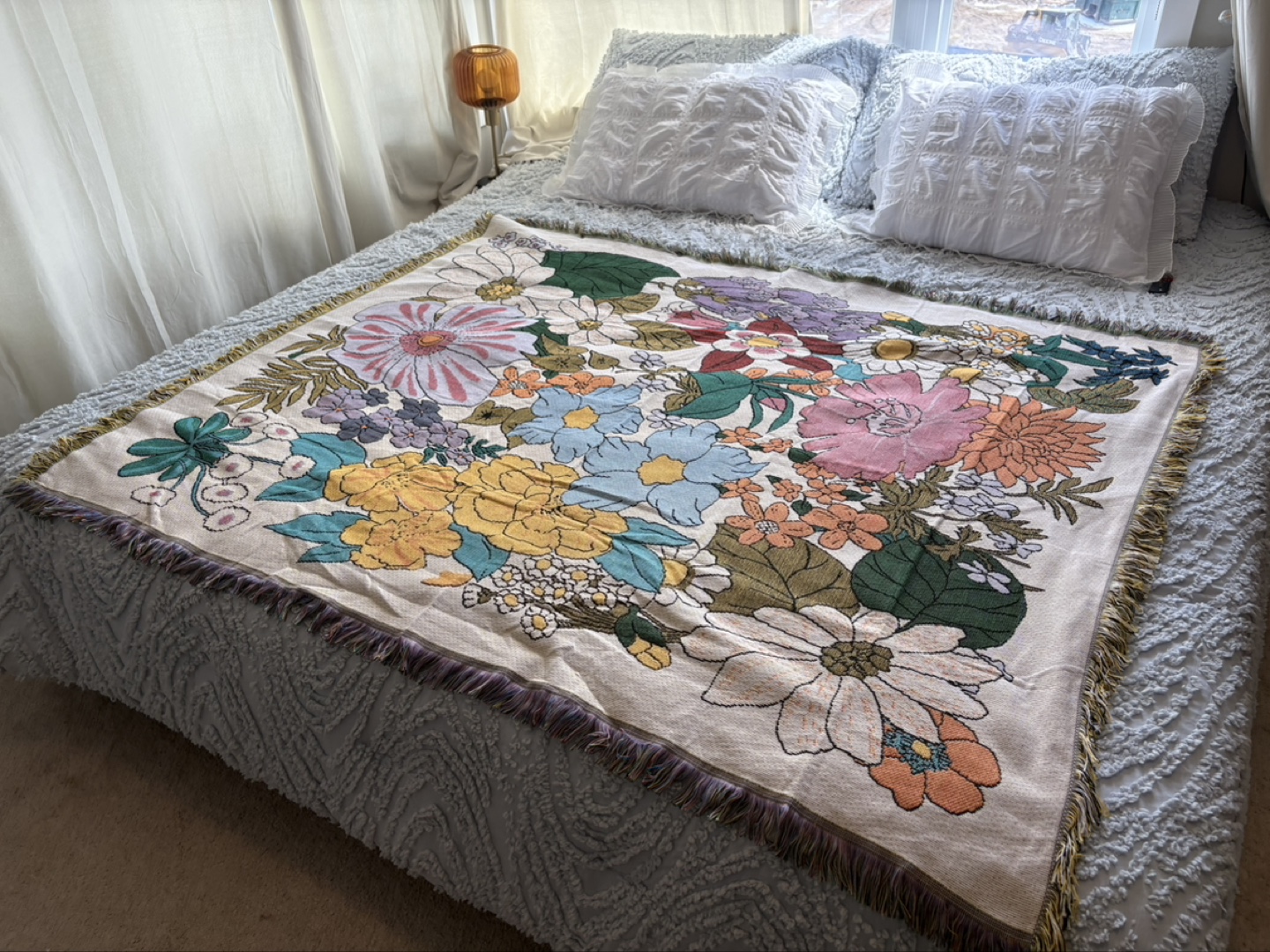 Vintage Floral Throw Blanket - photo 4