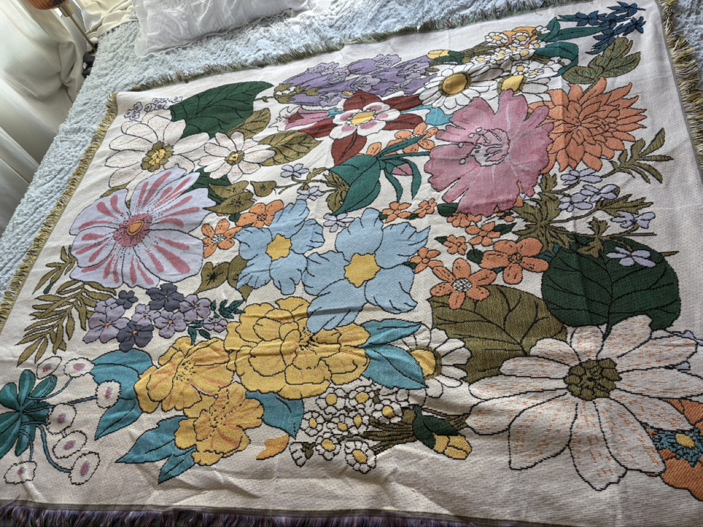 Vintage Floral Throw Blanket - photo 3