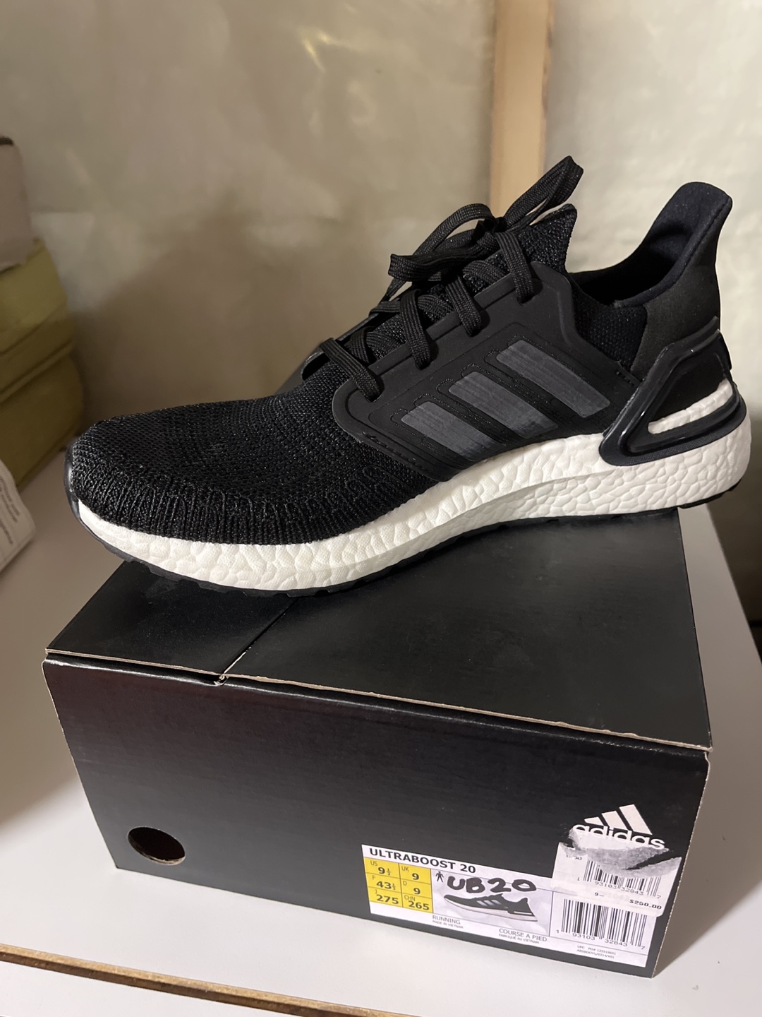 Adidas Ultraboost 20 Running Shoes - Size 9