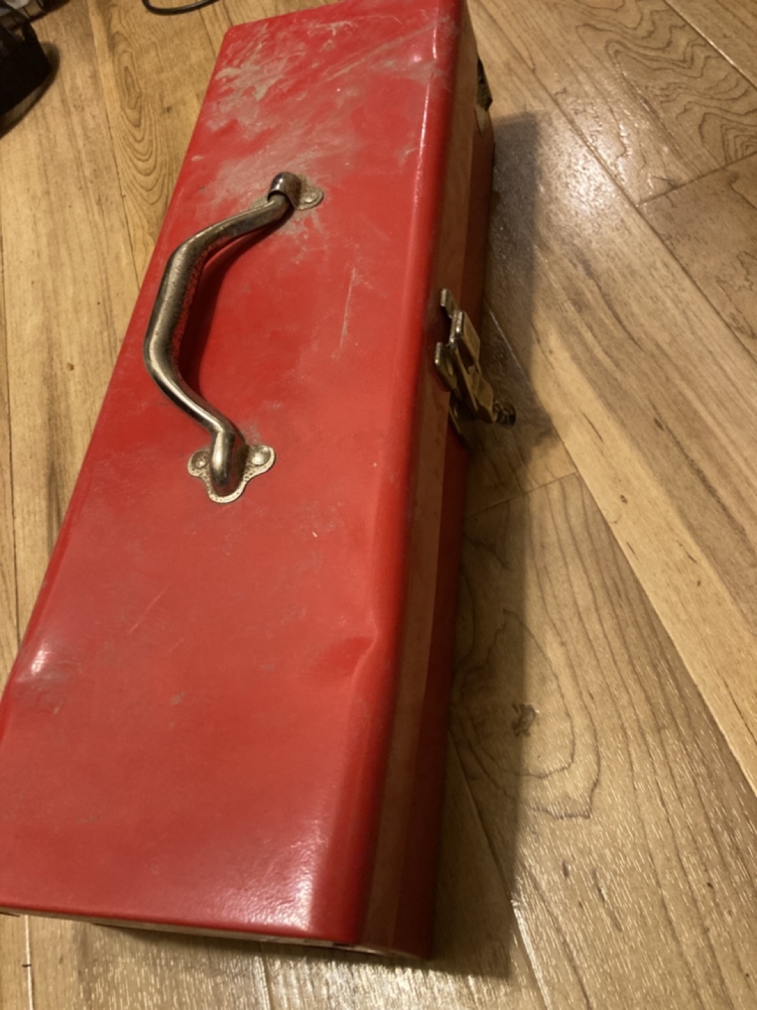 Small Red Metal Tool Box with Assorted Hand Tools - photo 4