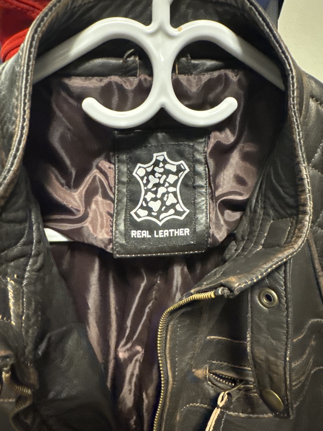 Men's Brown Leather Jacket - photo 2