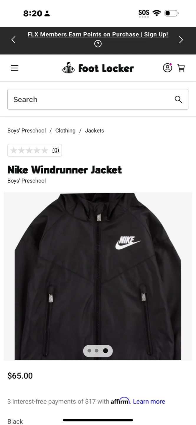 Nike Windrunner Jacket - Boys' Preschool Size image indicator(2)