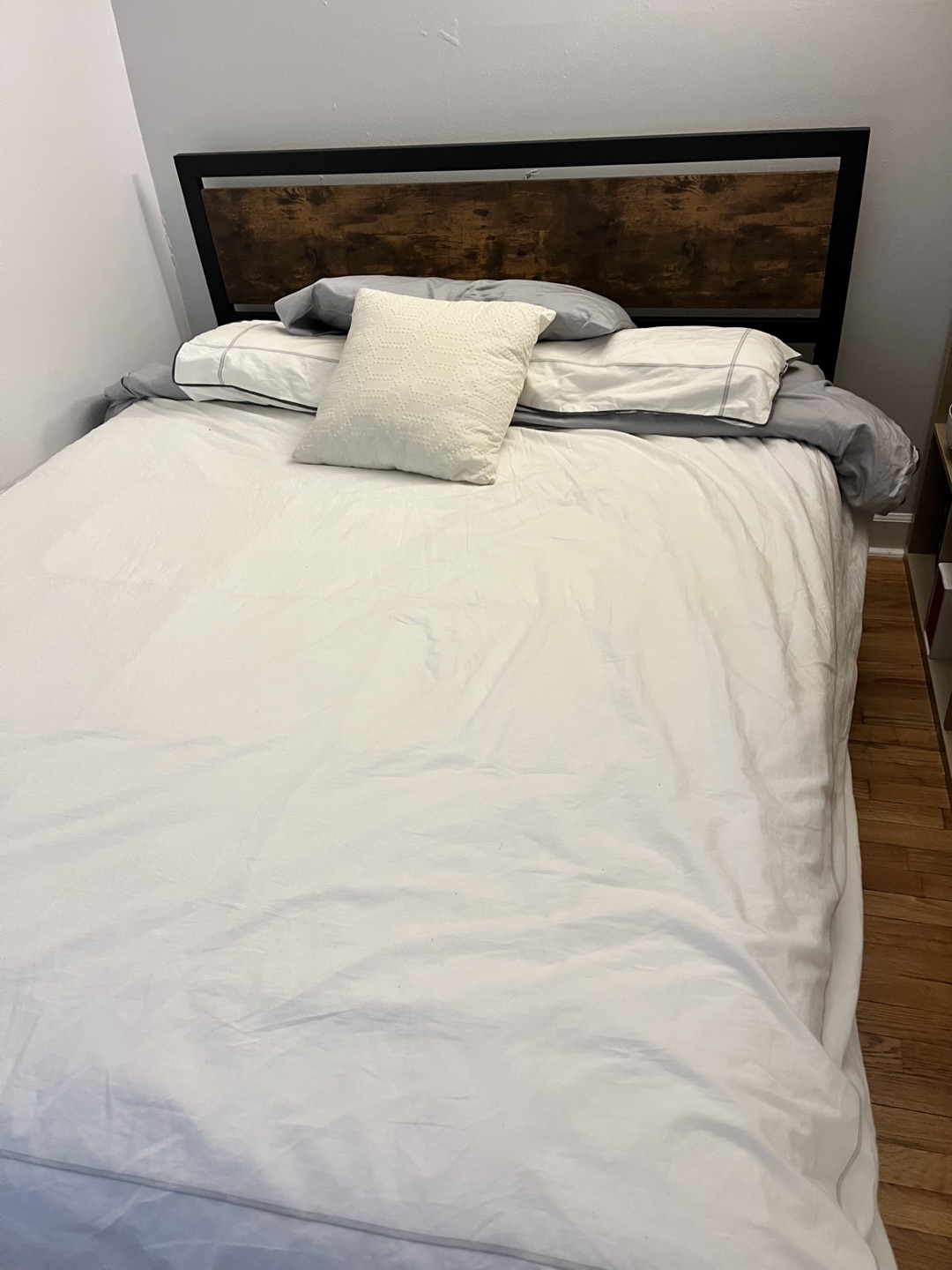 Full-Size Bed Frame with Headboard - photo 2