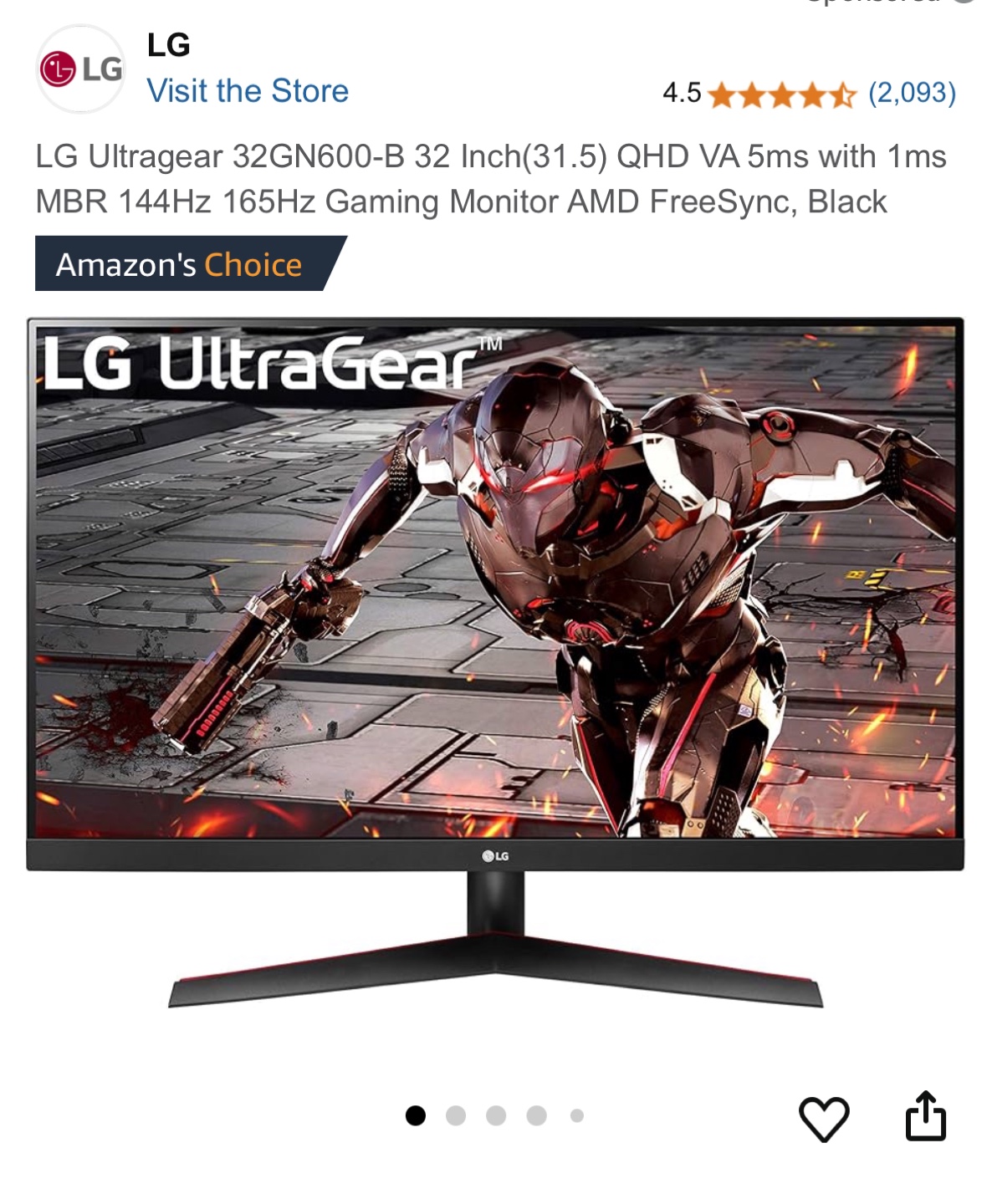 LG UltraGear 32GN600-B 32-inch Gaming Monitor - photo 2