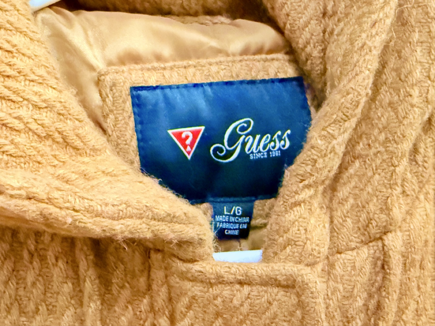 Guess Camel Hooded Toggle Coat - Size L - photo 2