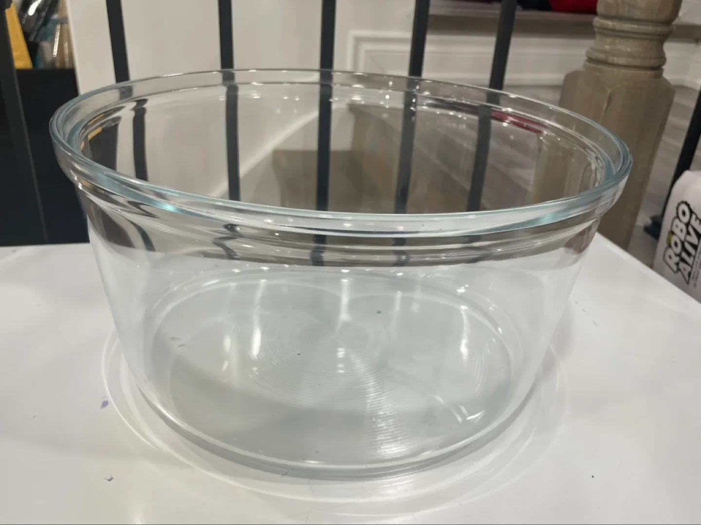 Extra  Large  16 quarts Clear Glass Mixing Bowl thumbnail