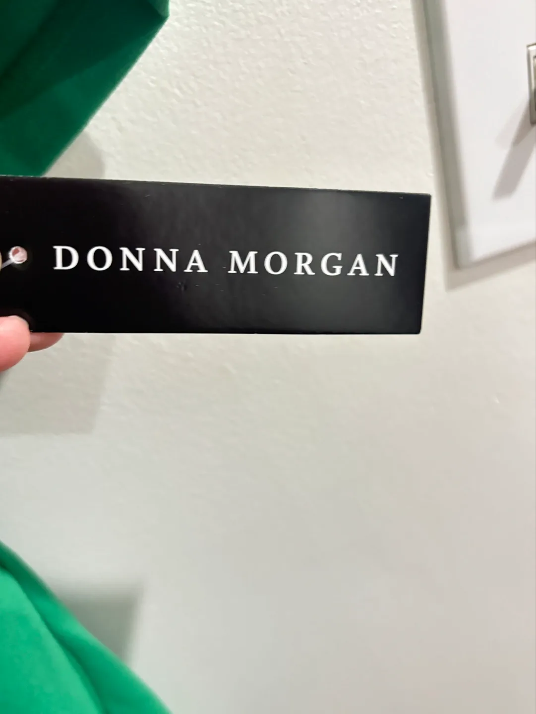 Donna Morgan Bright Jade Green Fit and Flare Dress, Size 12 image indicator(5)